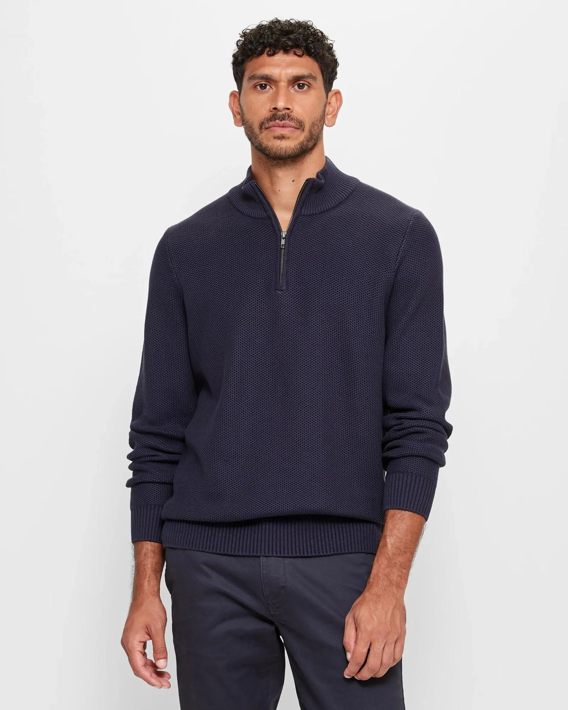 Australian Cotton Knit 1/2 Zip Jumper