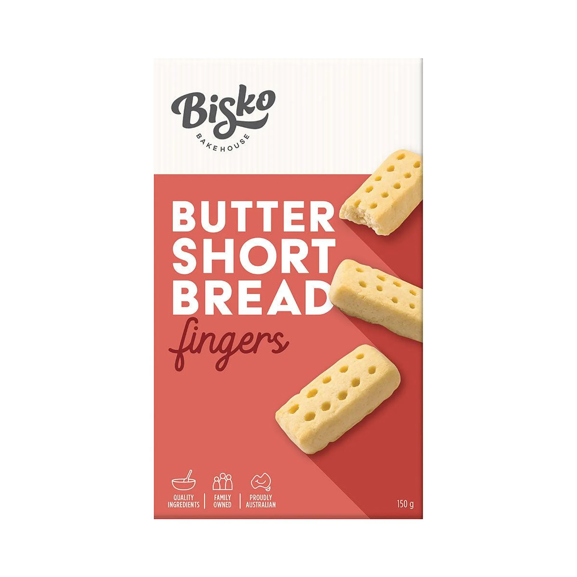 Bisko Butter Shortbread Fingers 150g