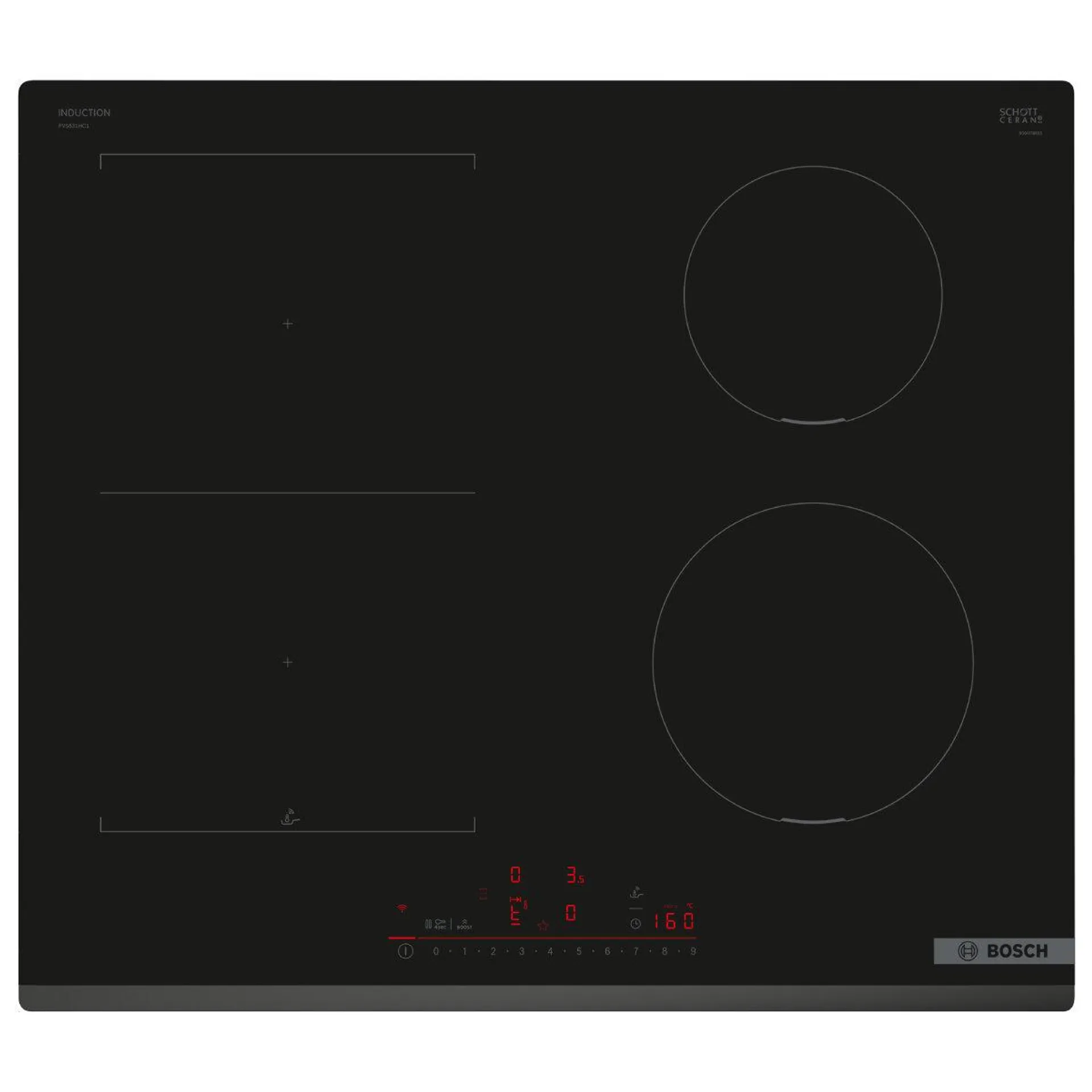 Bosch Series 6 60cm Induction Cooktop - Black PVS631HC1E