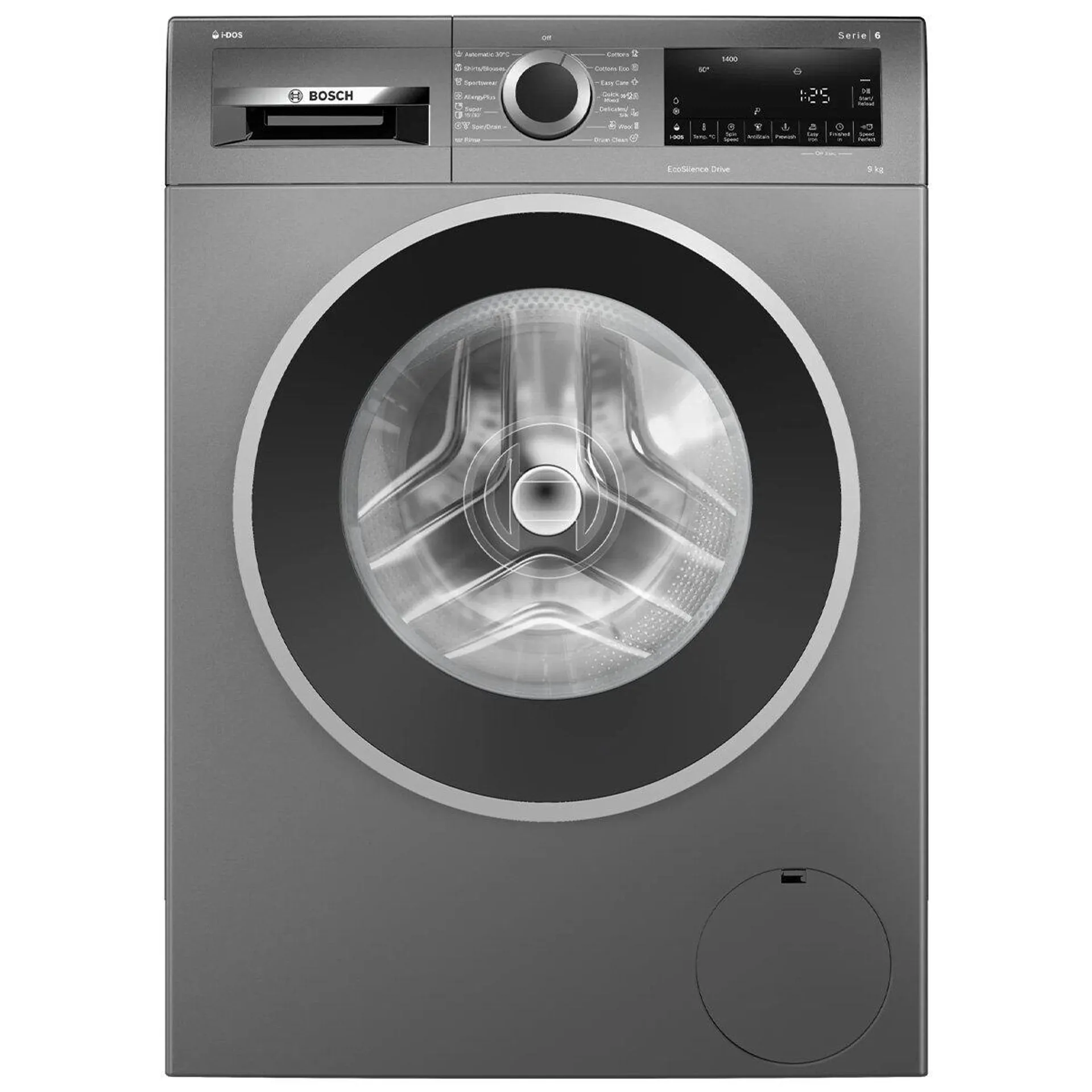 Bosch Series 6 9kg Front Load Washing Machine with i-DOS Graphite WGG244ARAU