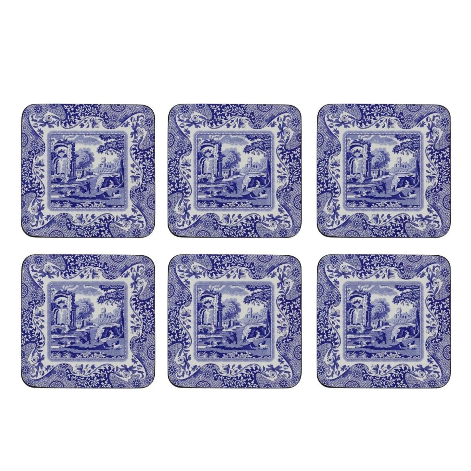 Pimpernel Blue Italian Coasters Set of 6