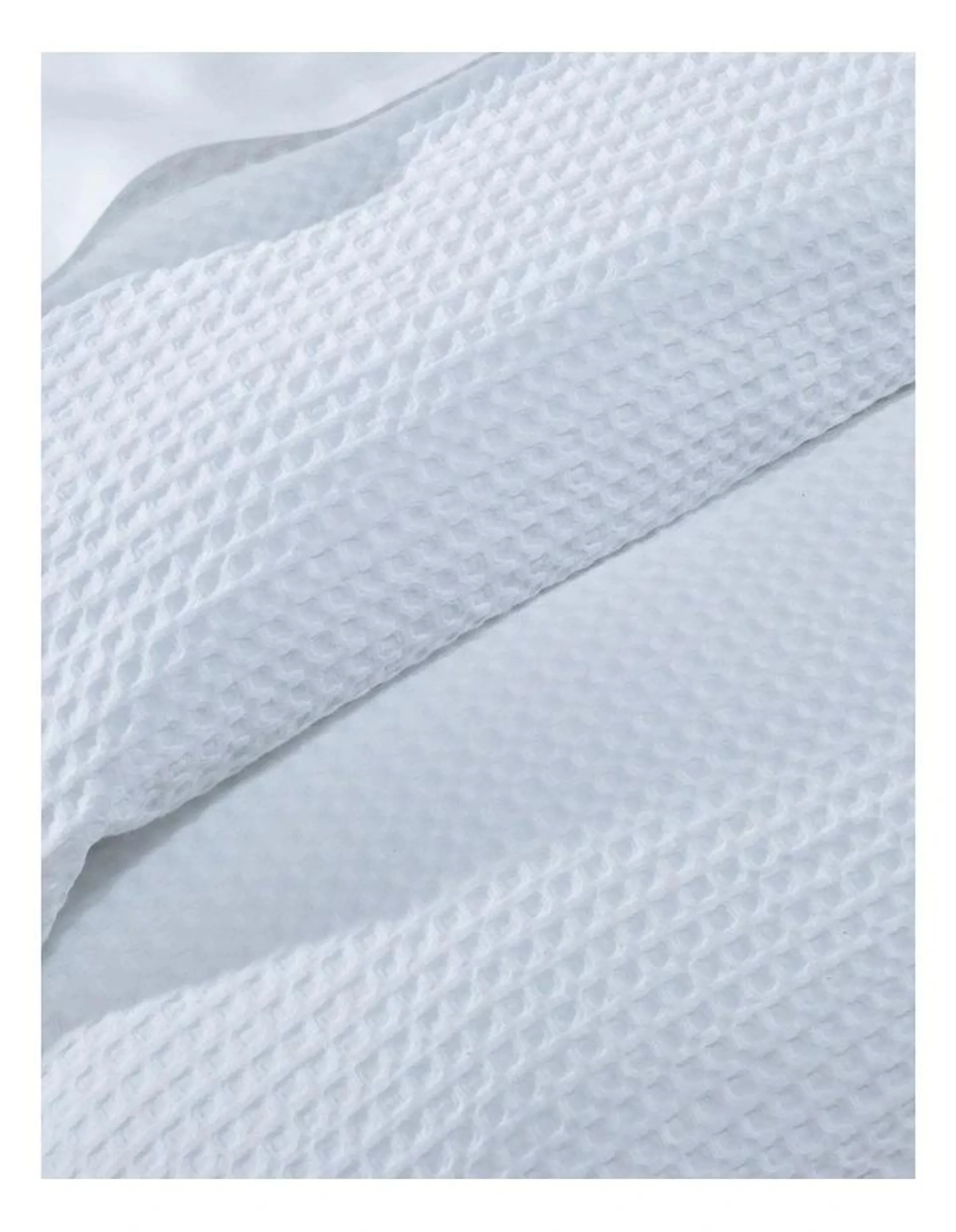 Cotton Waffle Quilt Cover Set in White