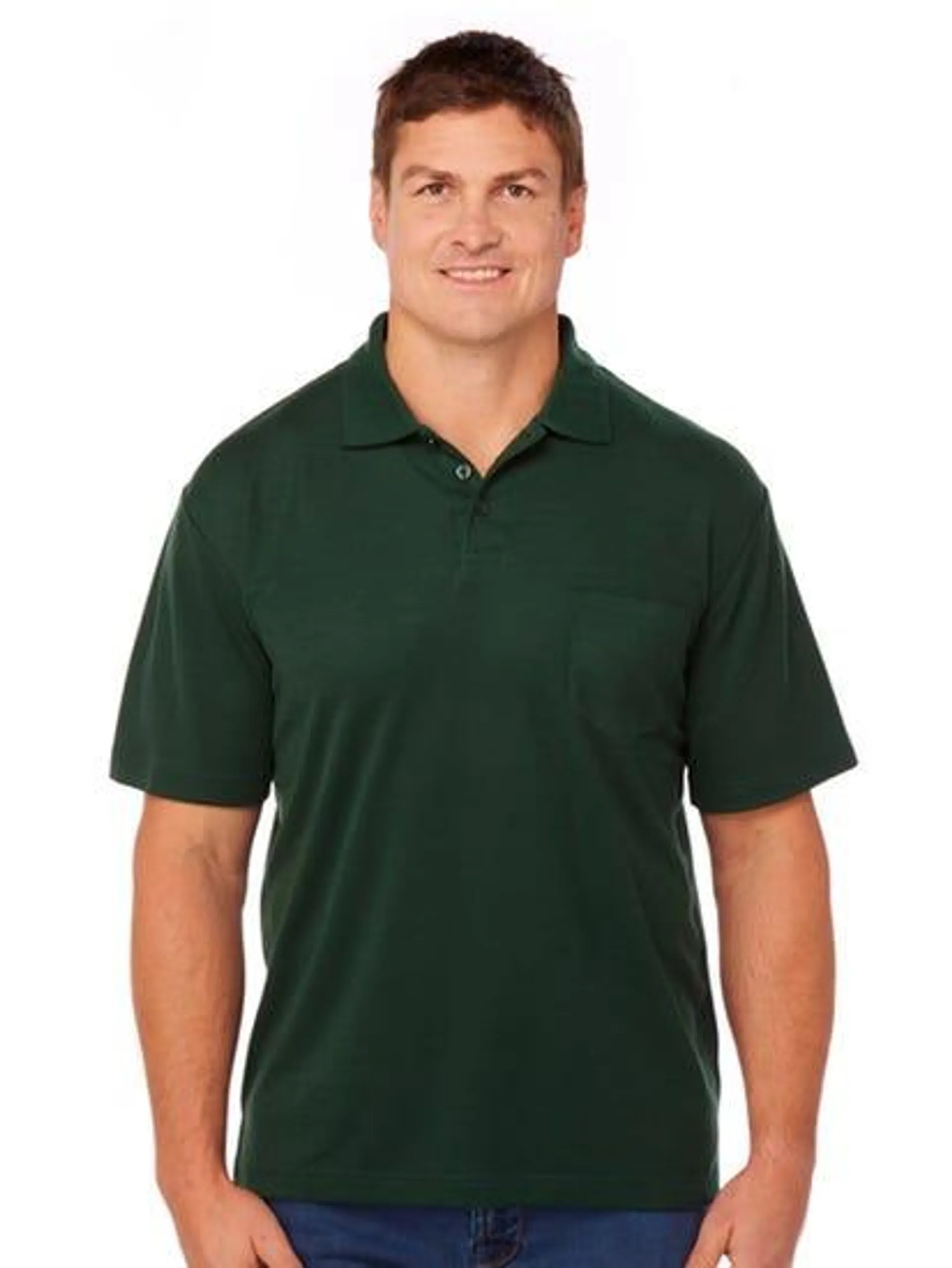 Lowes Plain Emerald Green Polo Top With Pocket