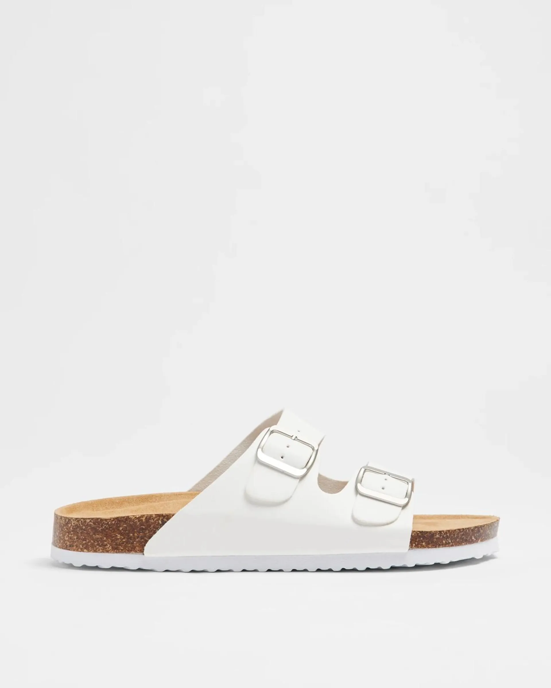 Womens Maree II Moulded Cork Sandals - White