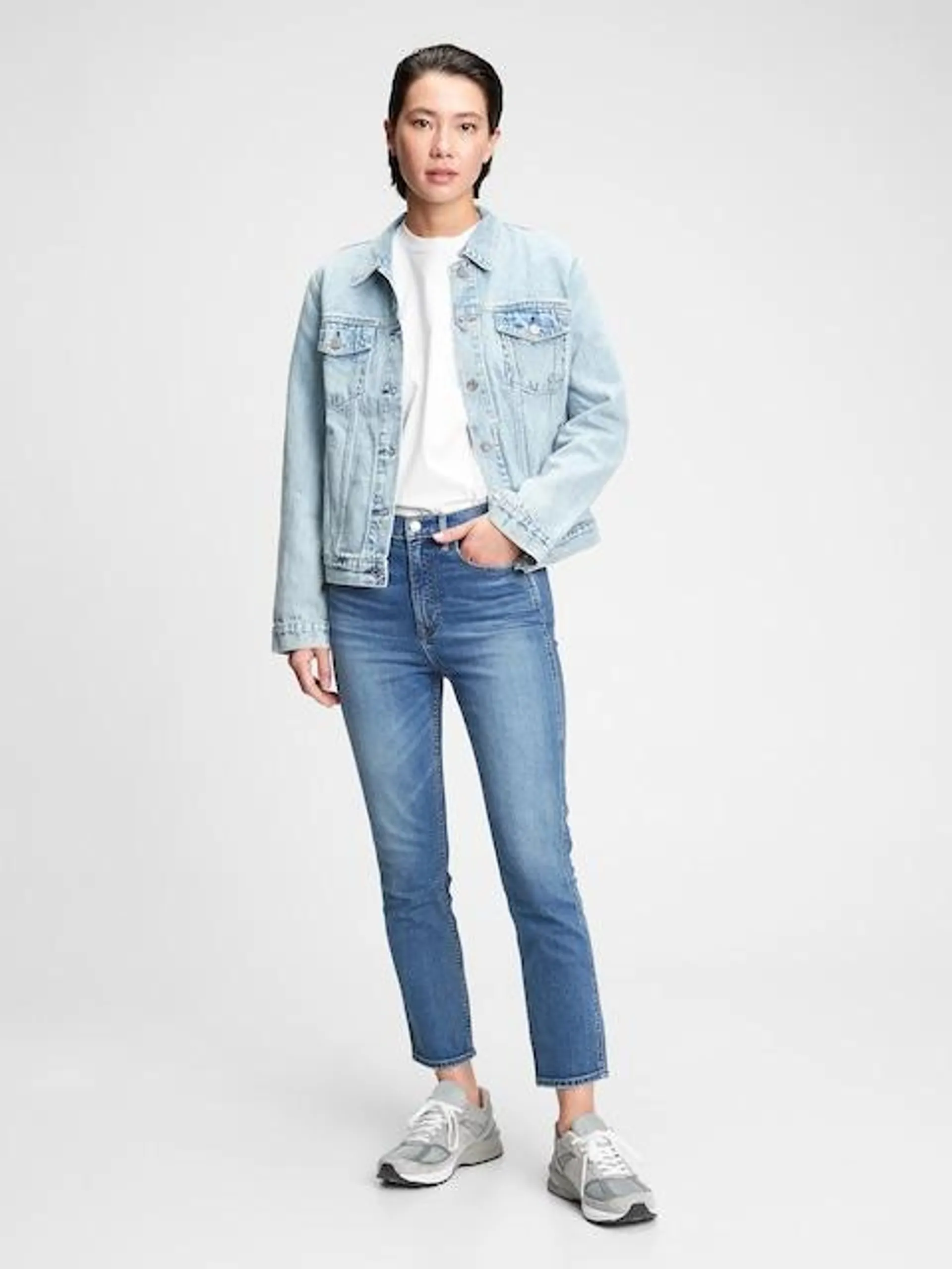 GAP High Rise Vintage Slim In Medium Indigo