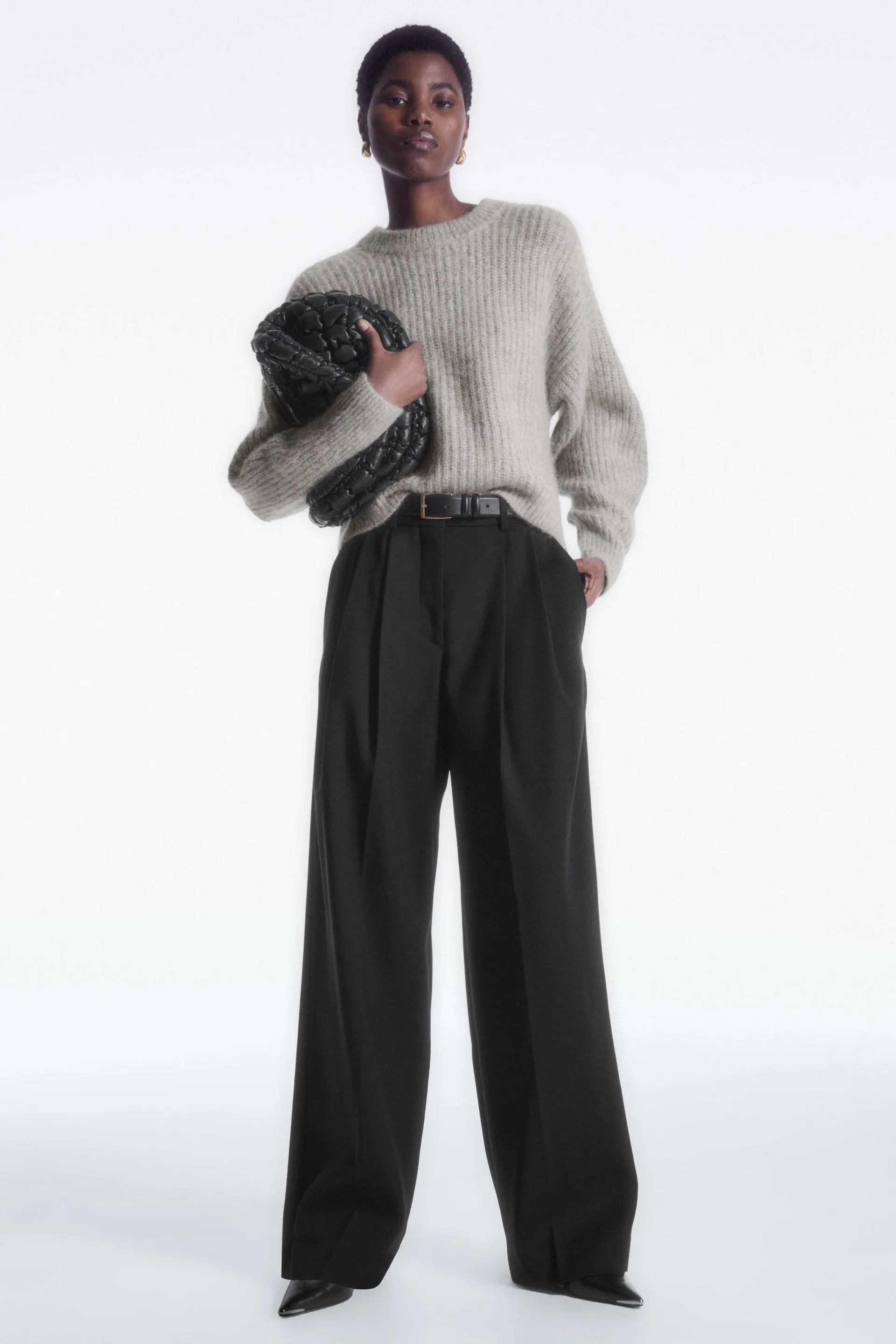 WIDE-LEG TAILORED WOOL PANTS