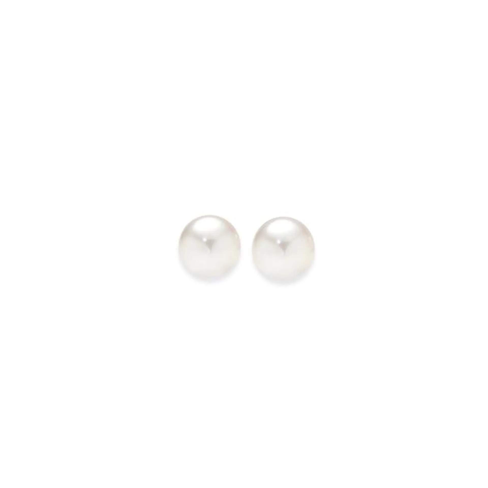 9ct 8-8.5mm Cultured Freshwater Pearl Button Stud Earrings