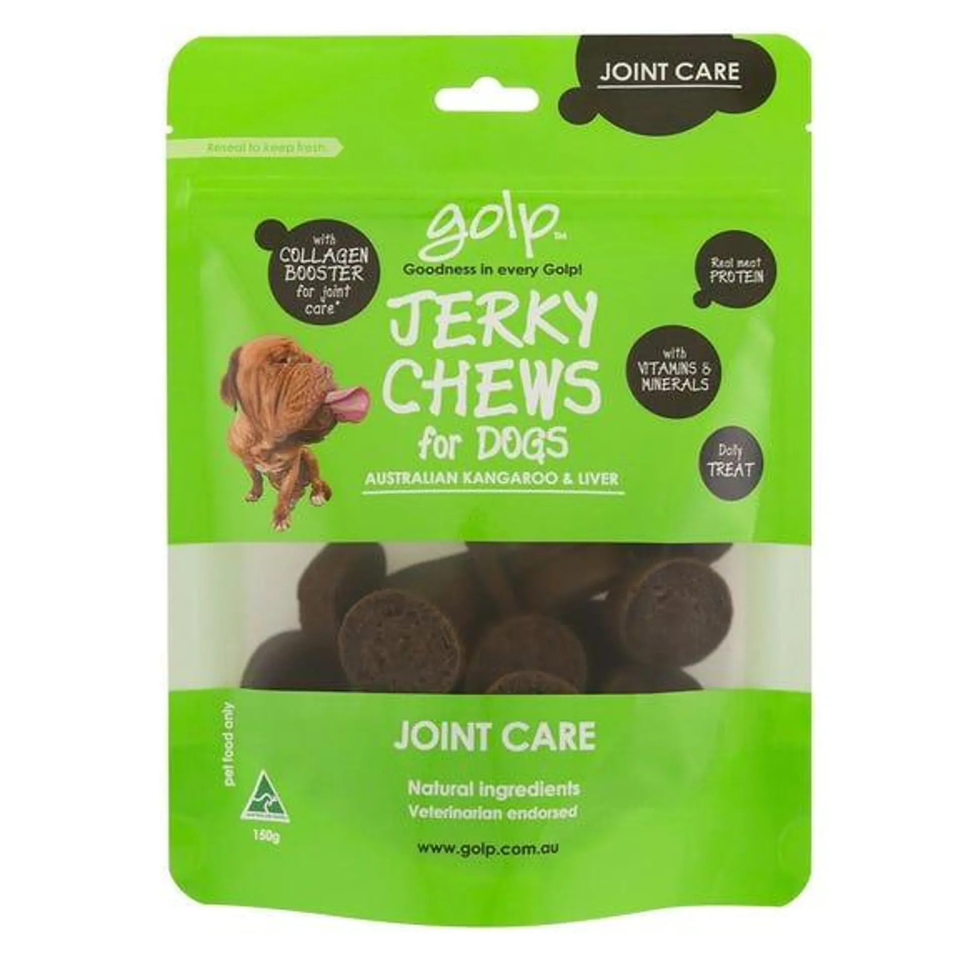 GOLP Jerky Chews Kangaroo & Liver 150g