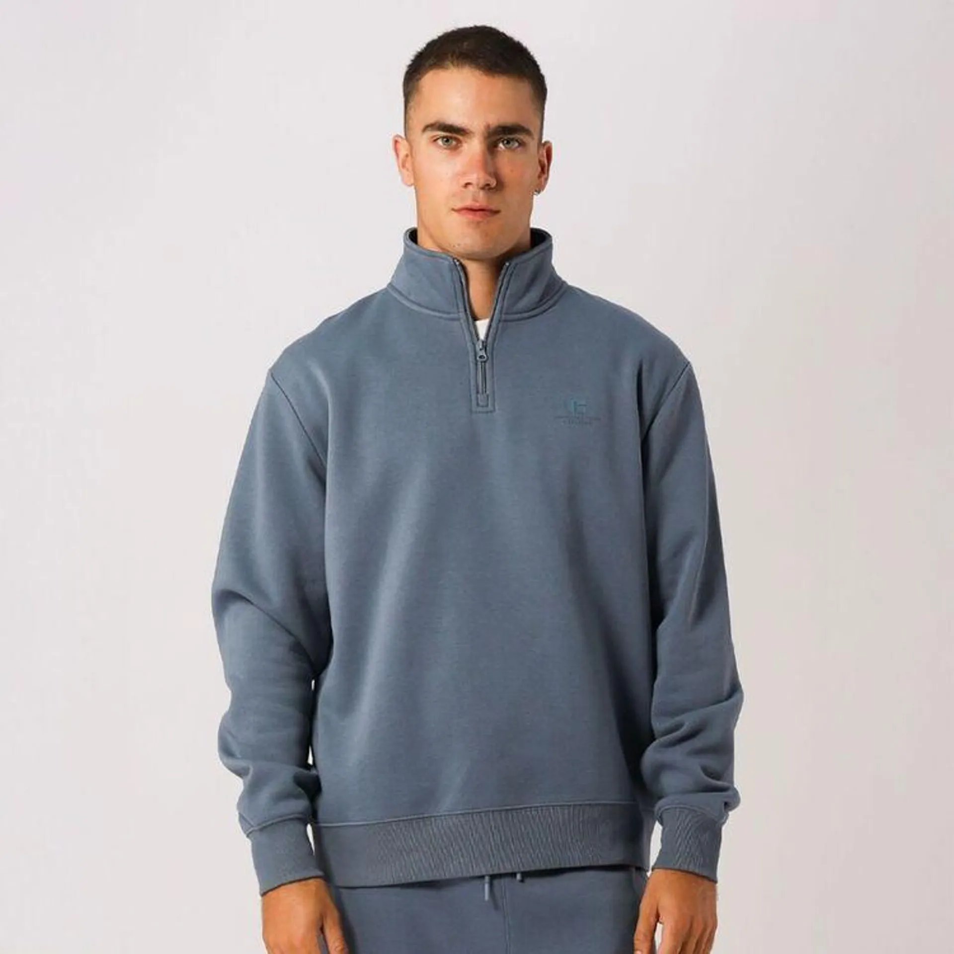 Russell Athletic Men's Brooklyn Quarter Zip Fleece Slate
