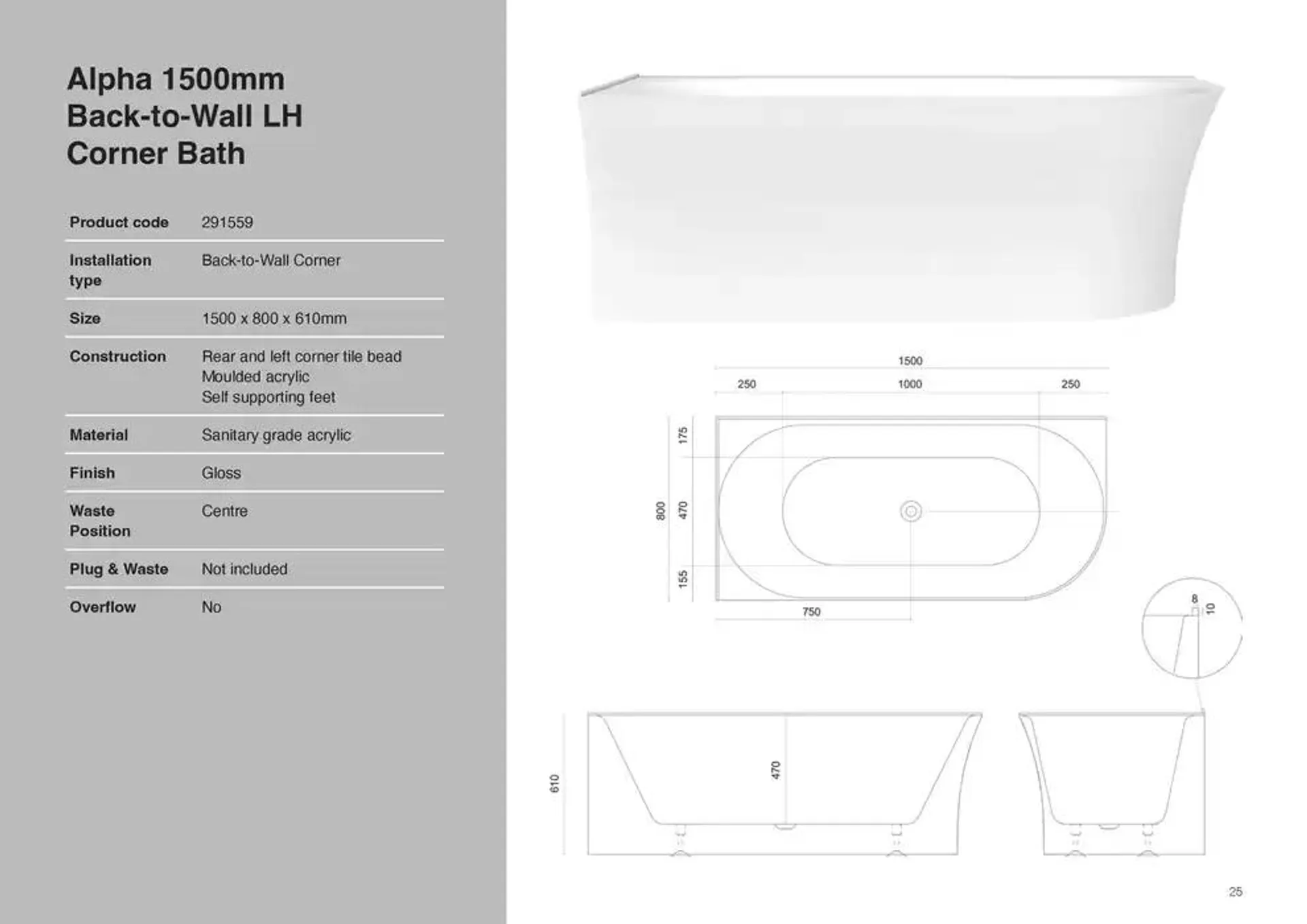 Raymor Brochure Baths 2025 - Catalogue valid from 24 December to 31 January 2025 - page 25