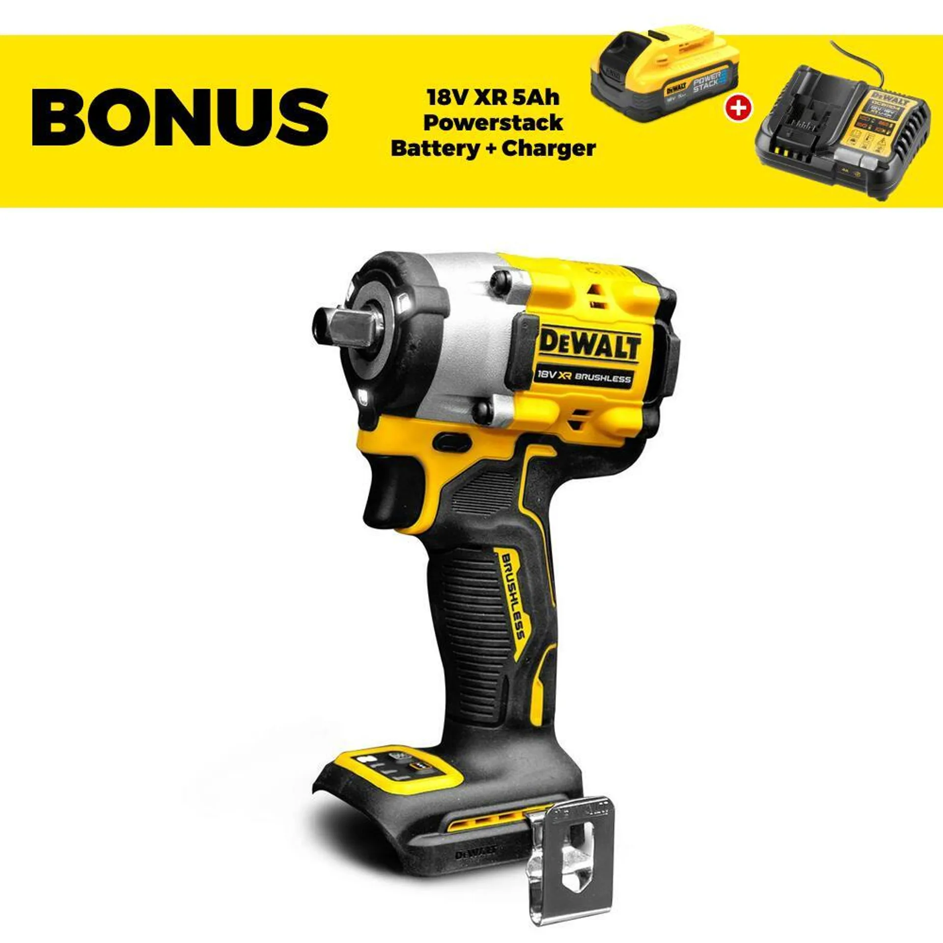 DeWalt DCF922N-XJ 18V XR Cordless Brushless 1/2" Pin Detent Impact Wrench - Skin Only