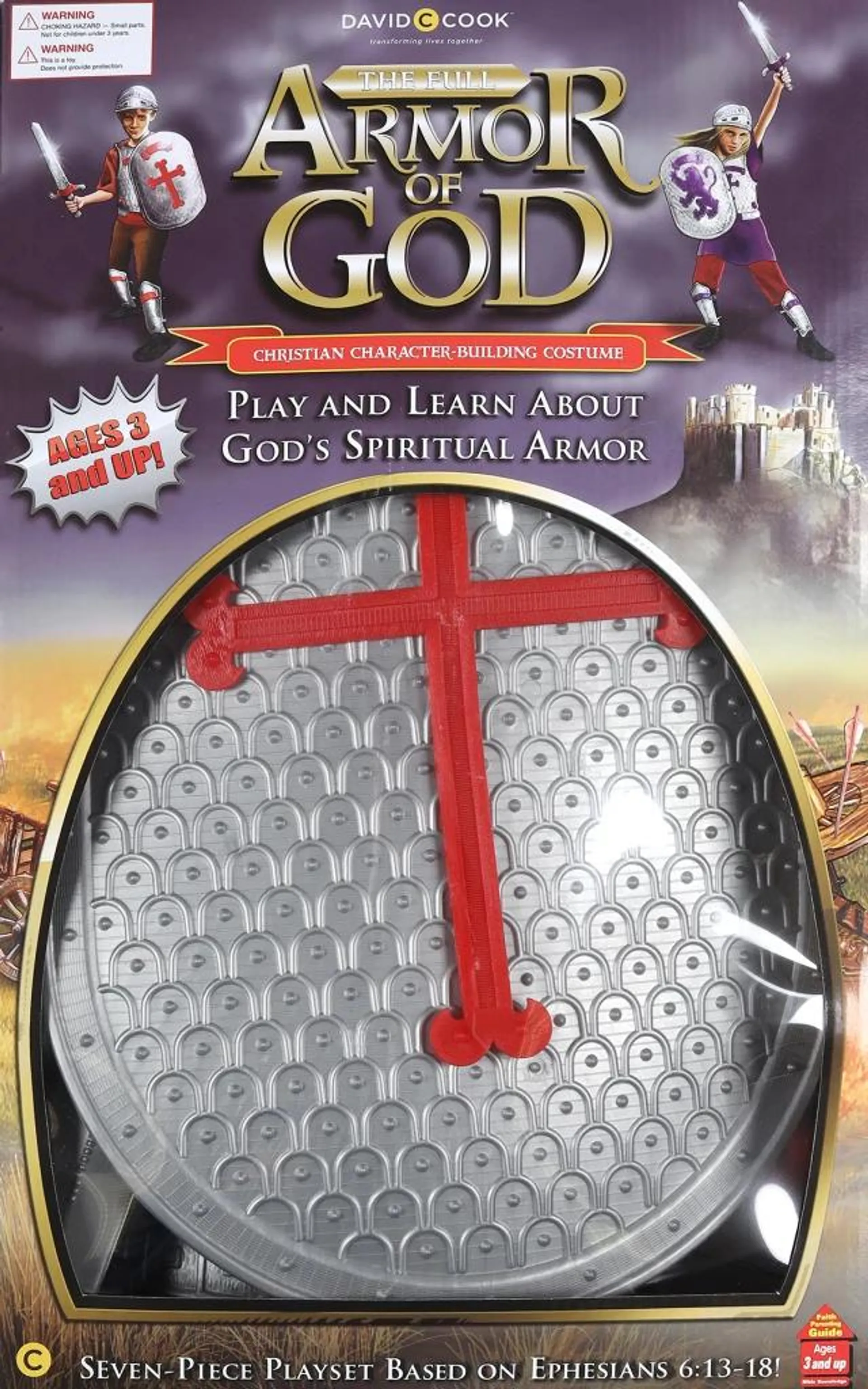 Full Armor of God Playset Costume (Silver & Red)