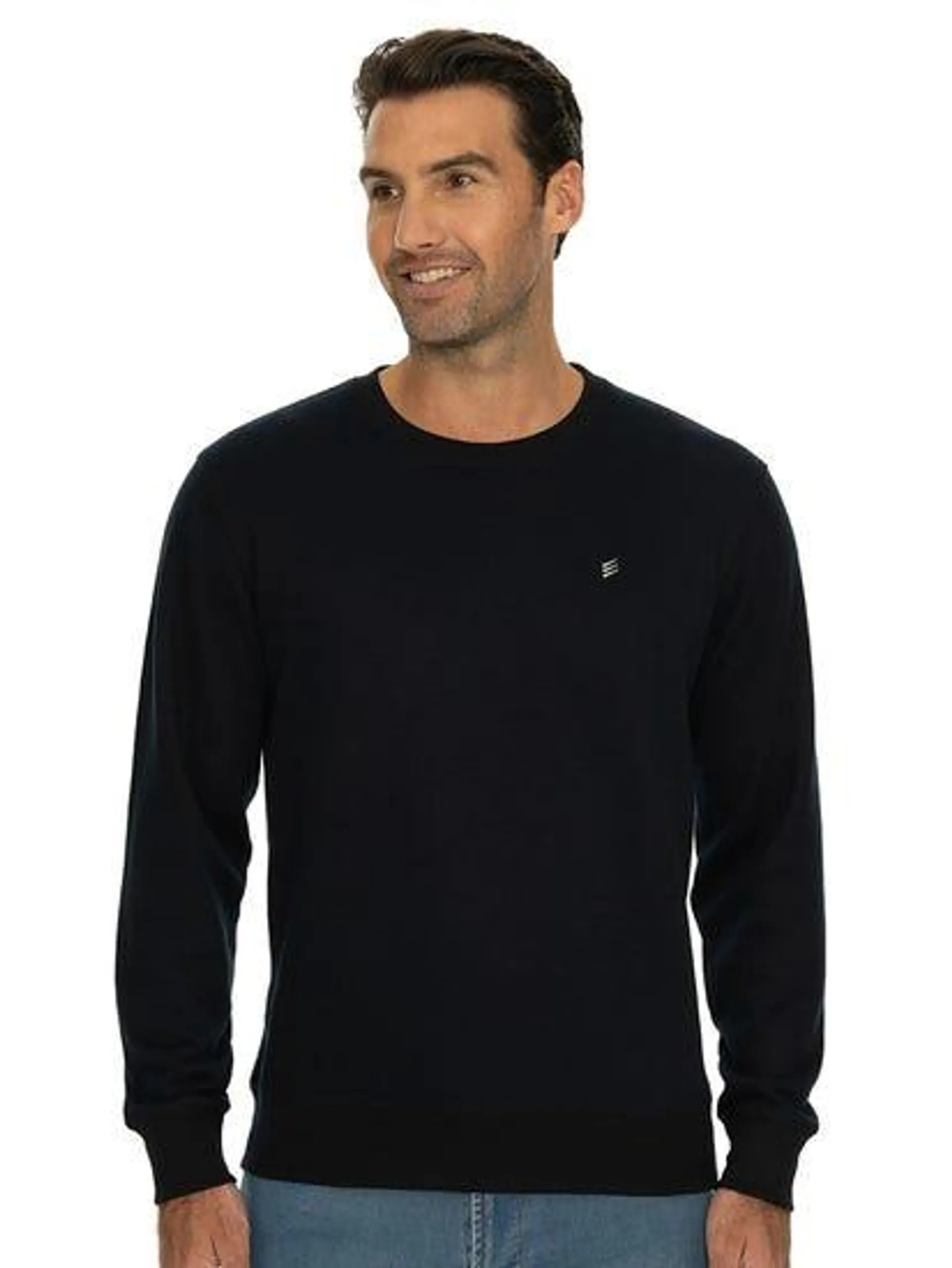 Mens Crew Neck Pullover Navy