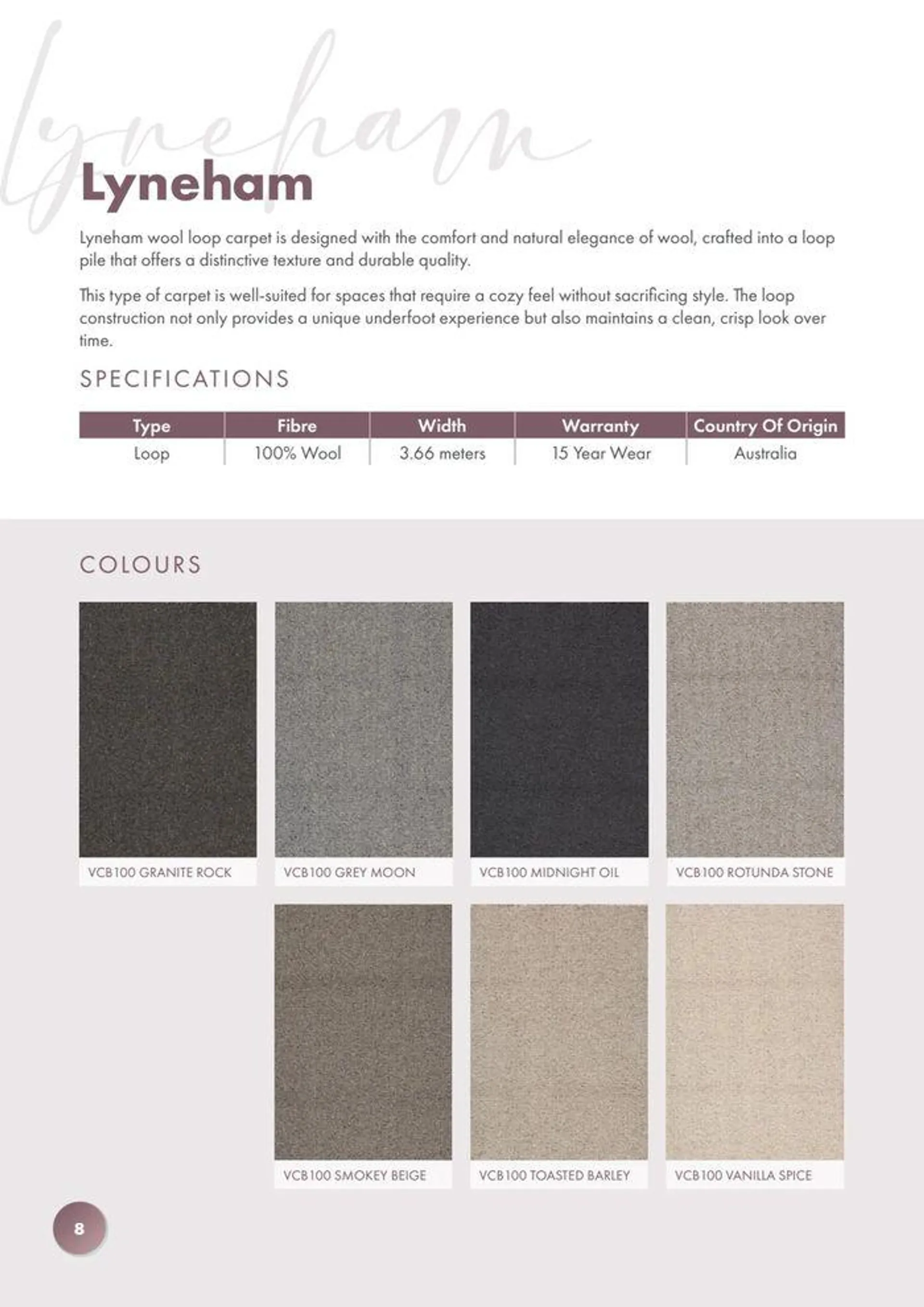 Wool Catalogue  - Catalogue valid from 1 July to 31 December 2024 - page 8