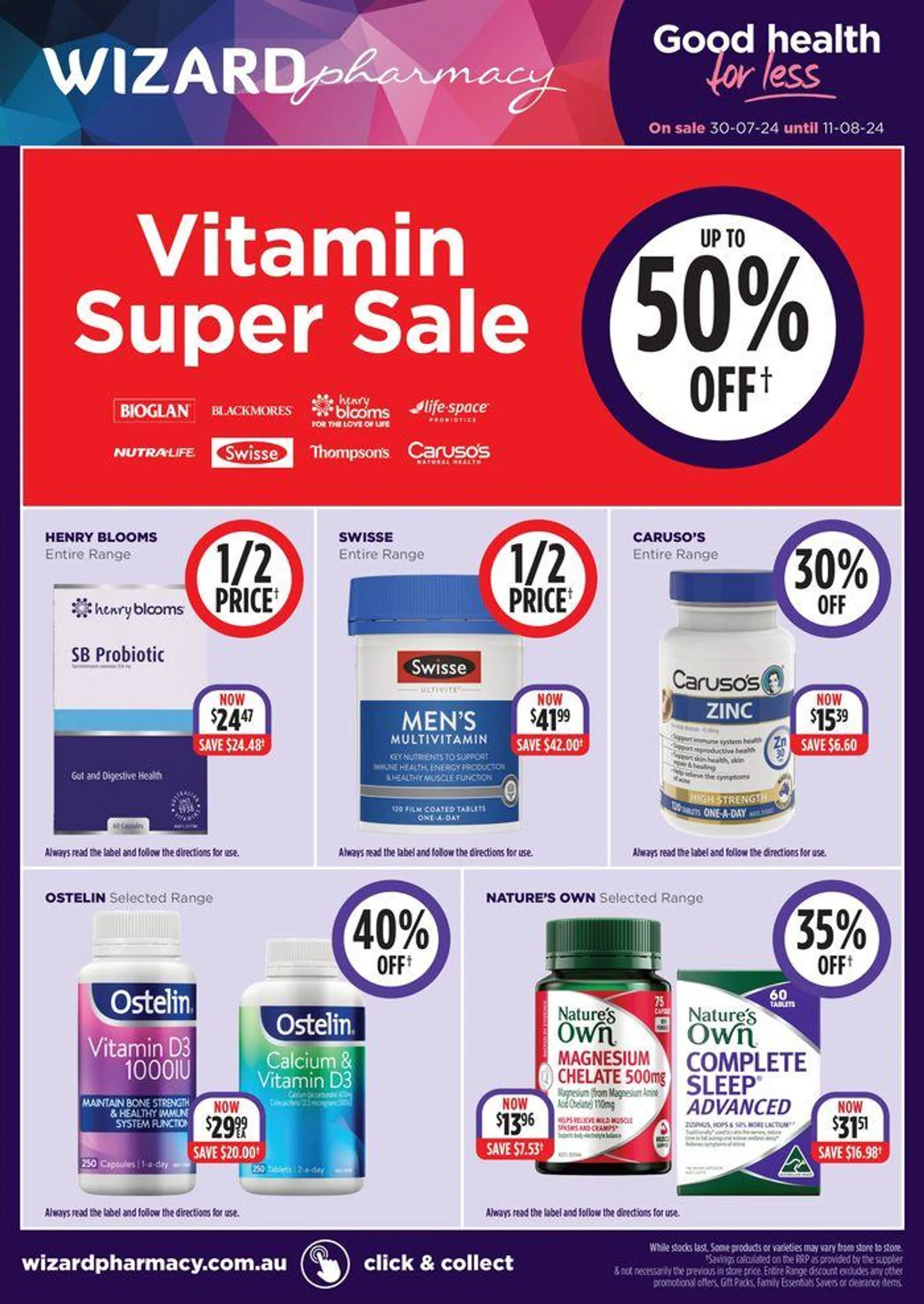 Vitamin Super Sale - Catalogue valid from 30 July to 11 August 2024 - page 1