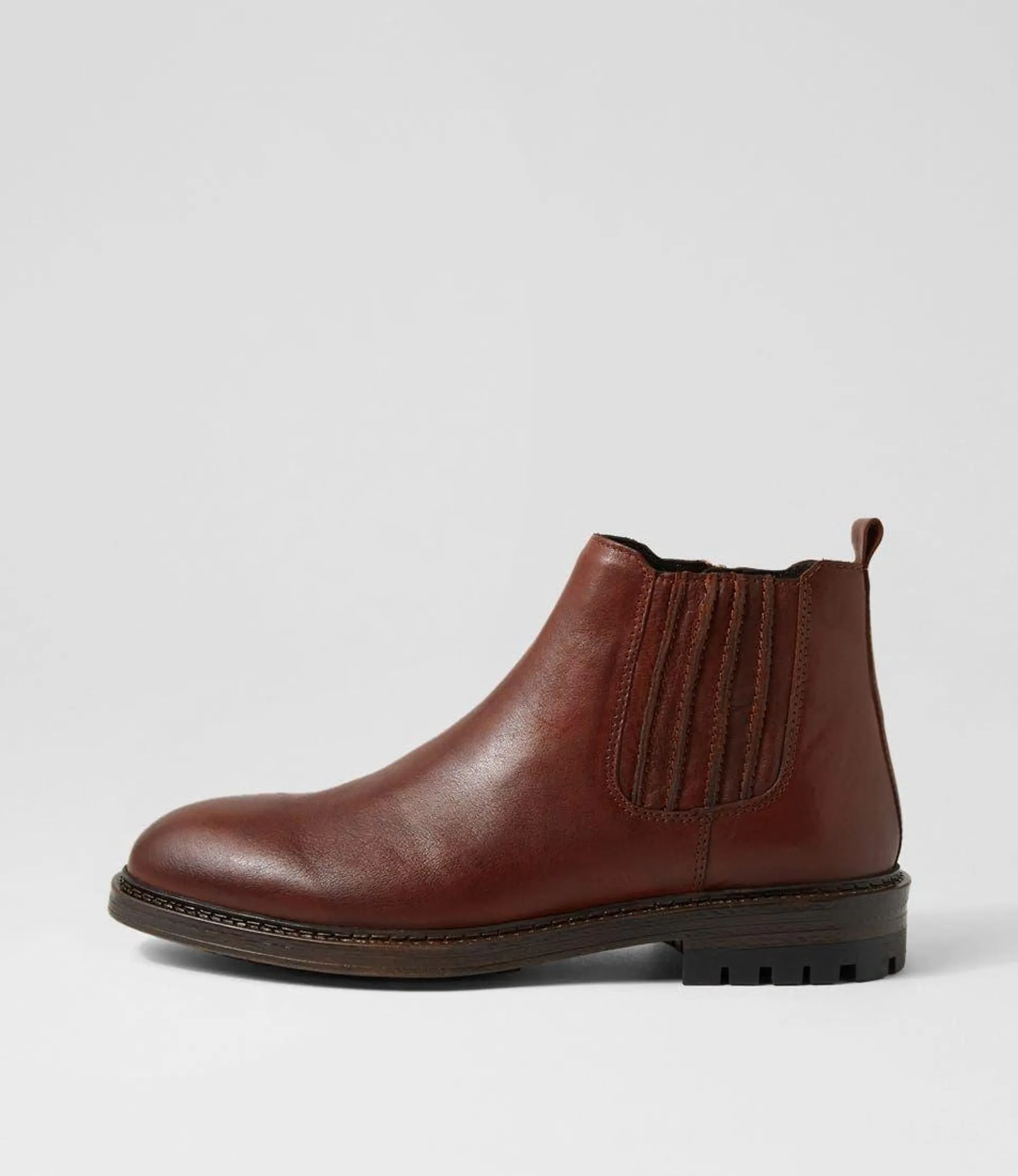 hombro tan leather ankle boots