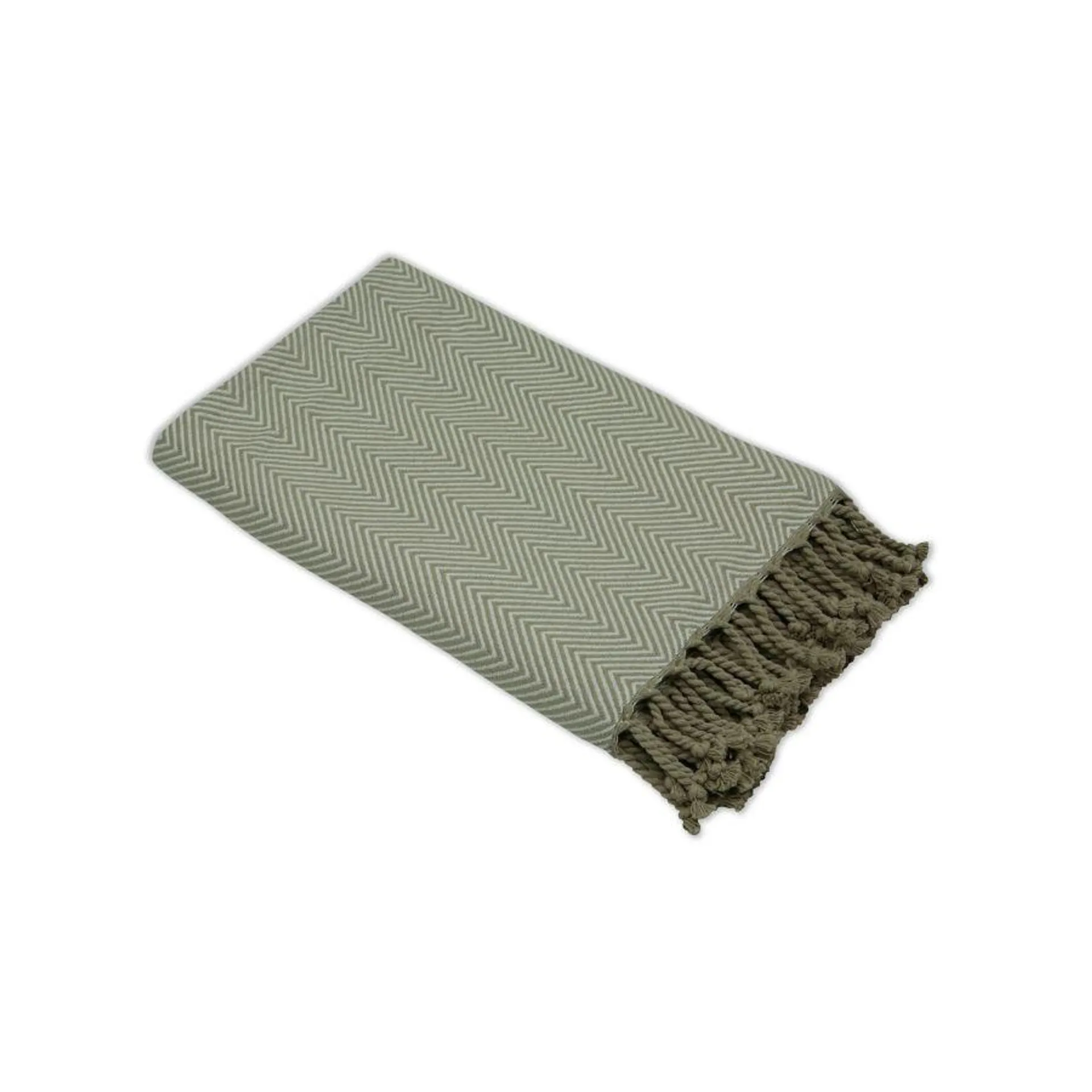 Herringbone Two Tone Throw Taupe