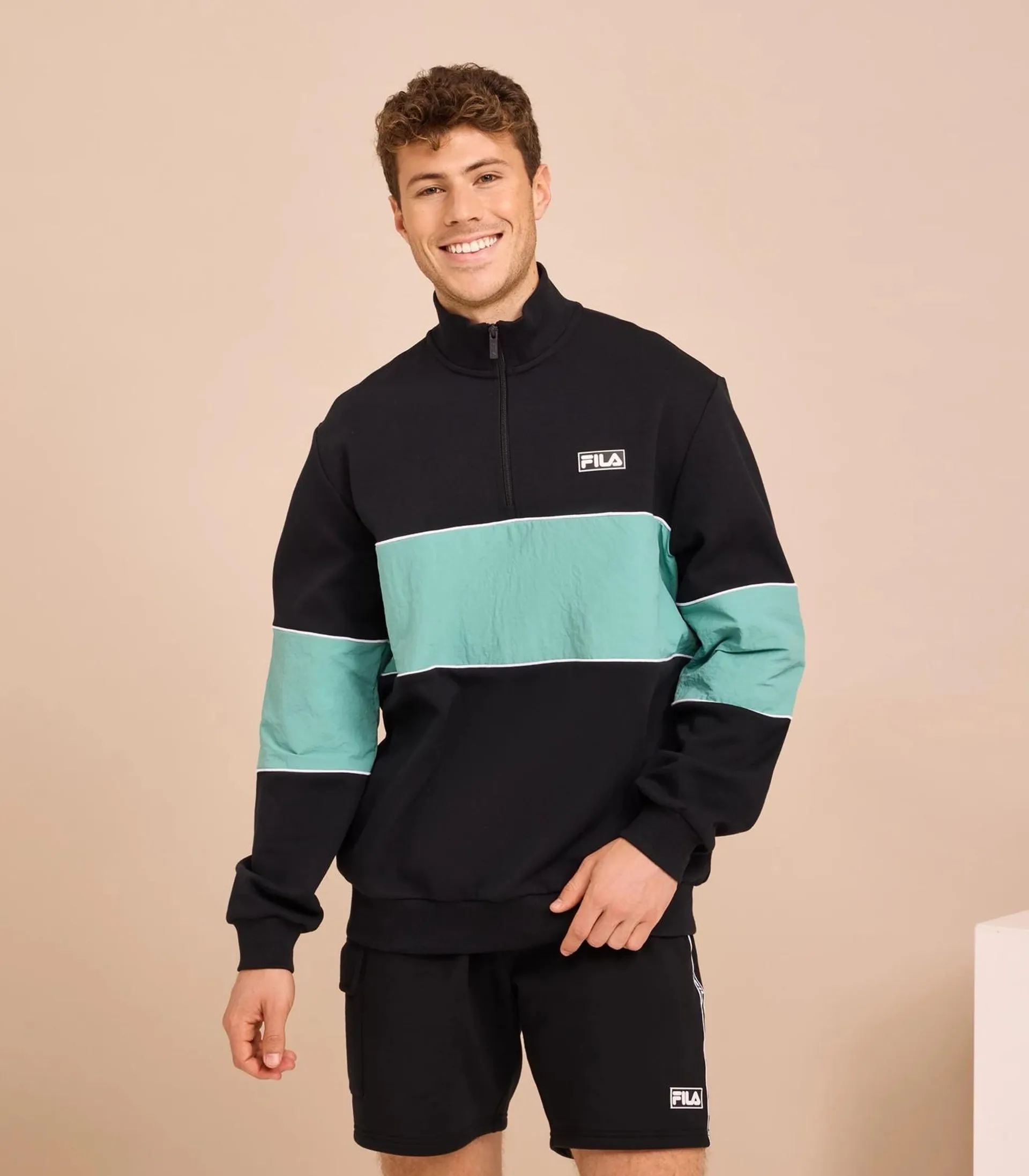 Fila Spliced Quarter Zip Jumper