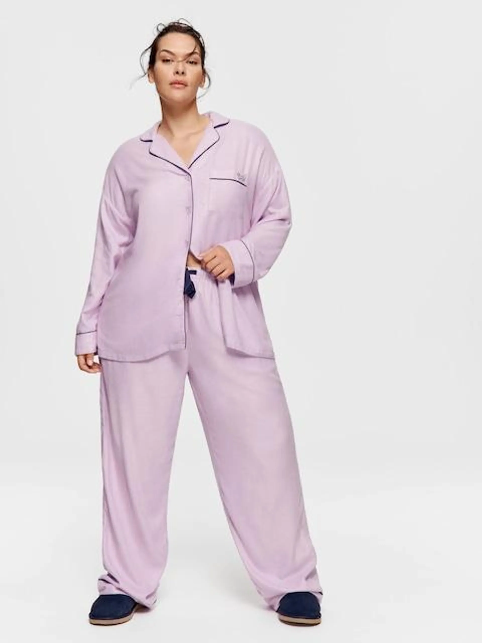 P.A. Plus Lilac Marle Flannelette Pj Pant