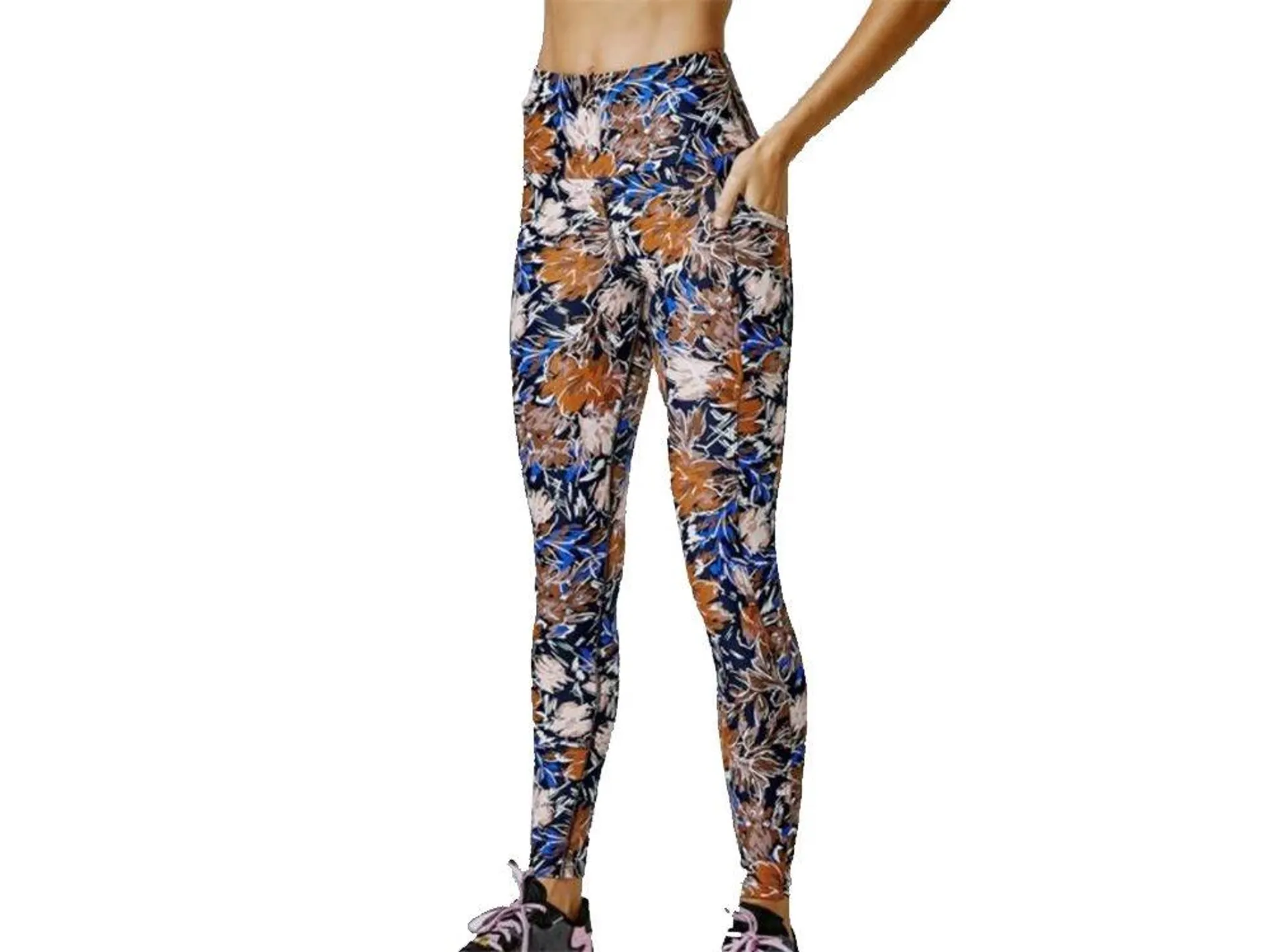 WOMENS AB WAISTED "POWER MOVES" FULL LENGTH TIGHT W/PKS 28"-