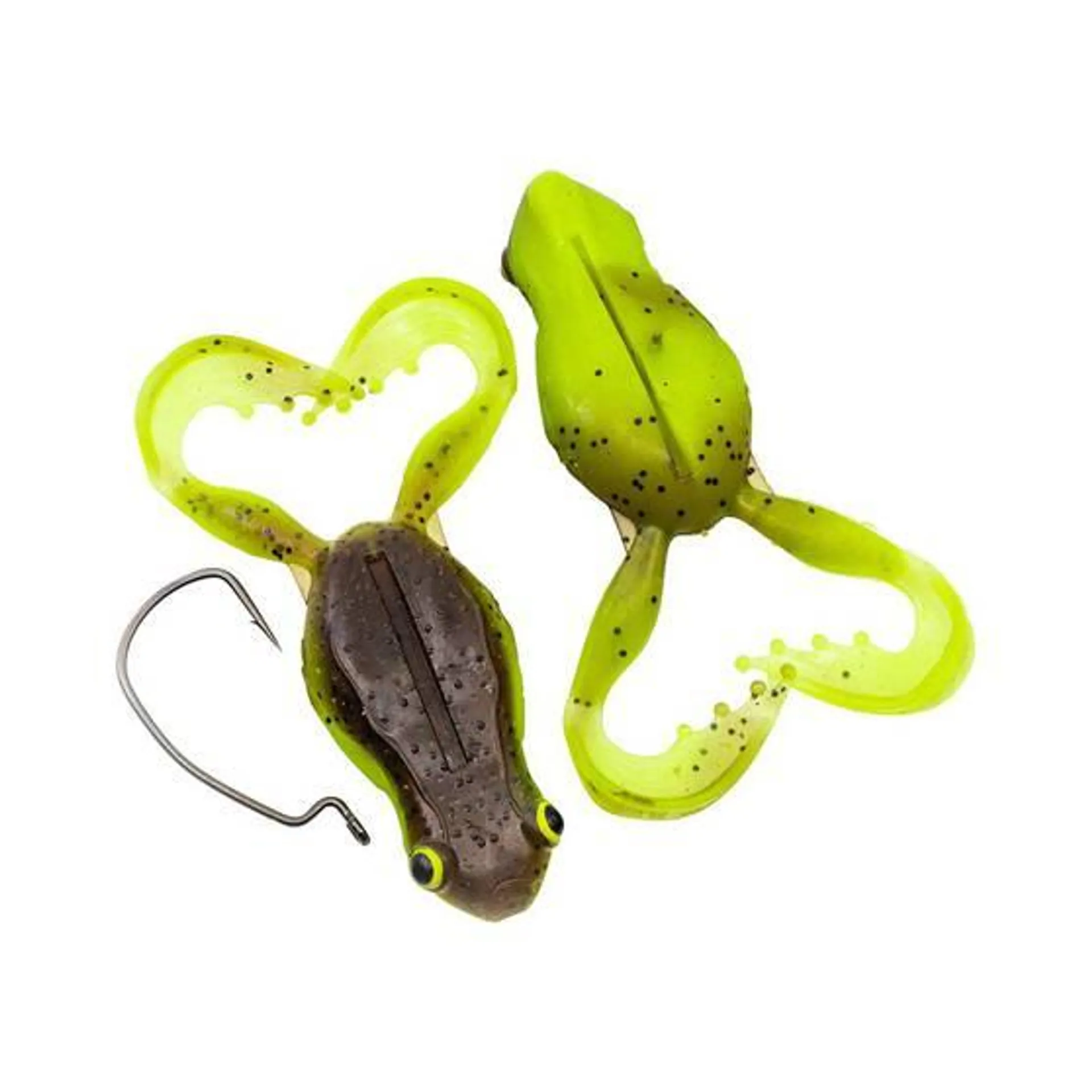 Chasebaits Flexi Frog Lure 40mm Green Pumpkin Chartreuse