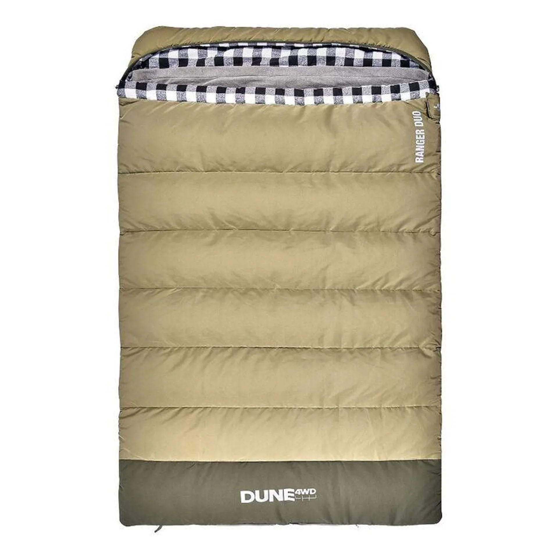 Dune 4WD Ranger Duo Sleeping Bag Army Green & Taupe Green