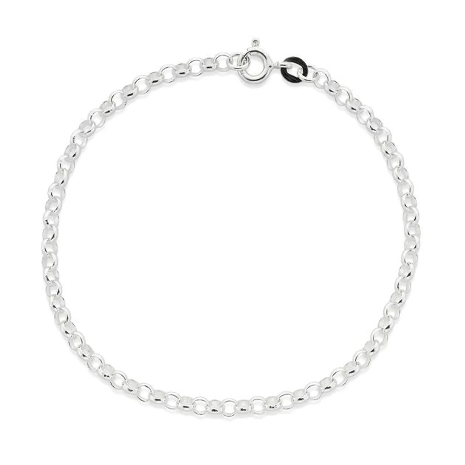 Silver 19cm Fine Belcher Bracelet