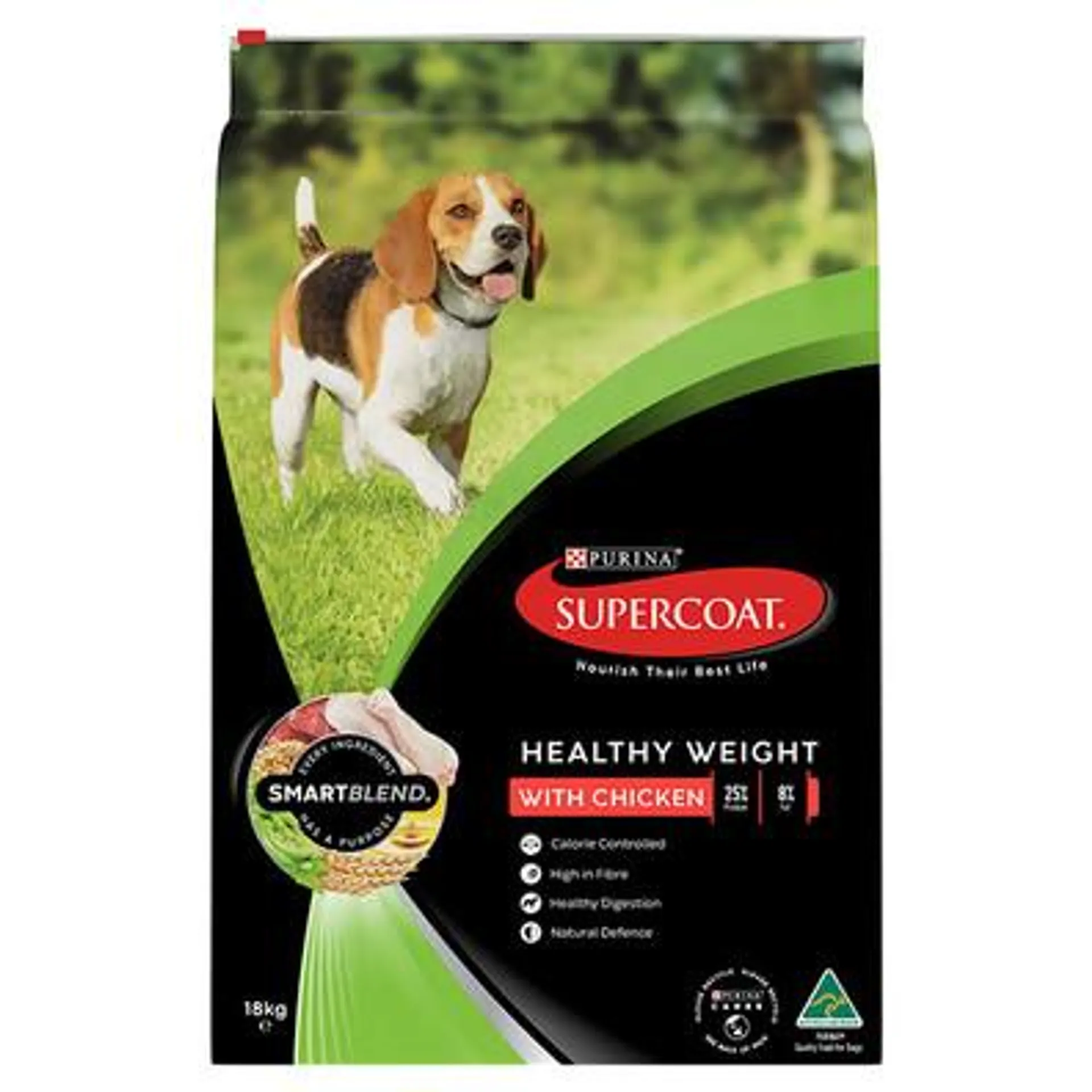 Supercoat Adult Healthy Weight Chicken Dry Dog Food 18kg