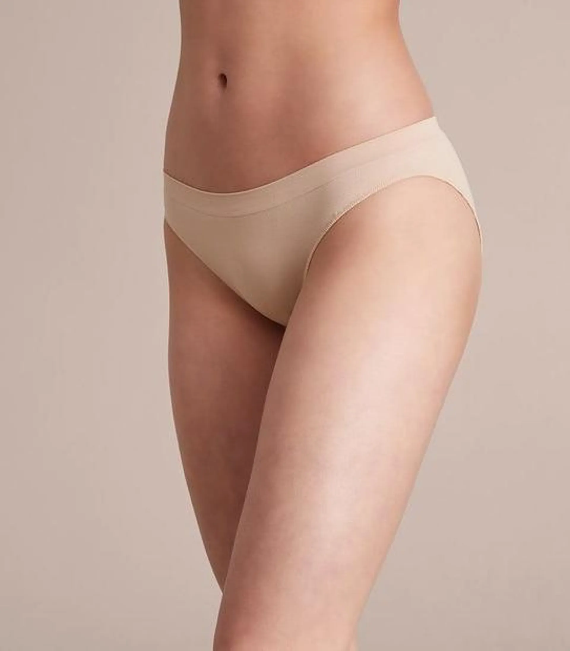 Ambra Seamfless Cheeky Hipster Briefs - Skin