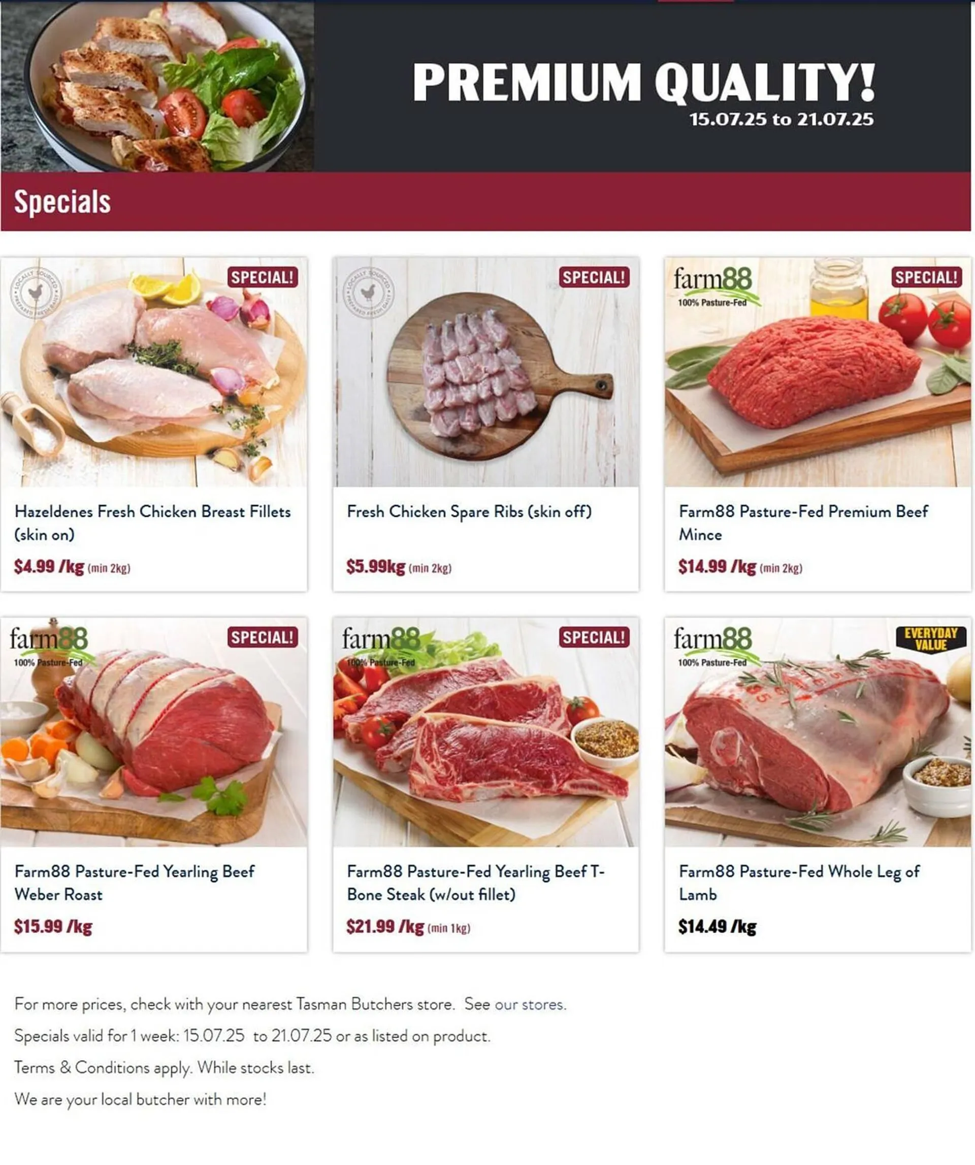 Tasman Butchers catalogue - Catalogue valid from 15 July to 21 July 2025 - page 1