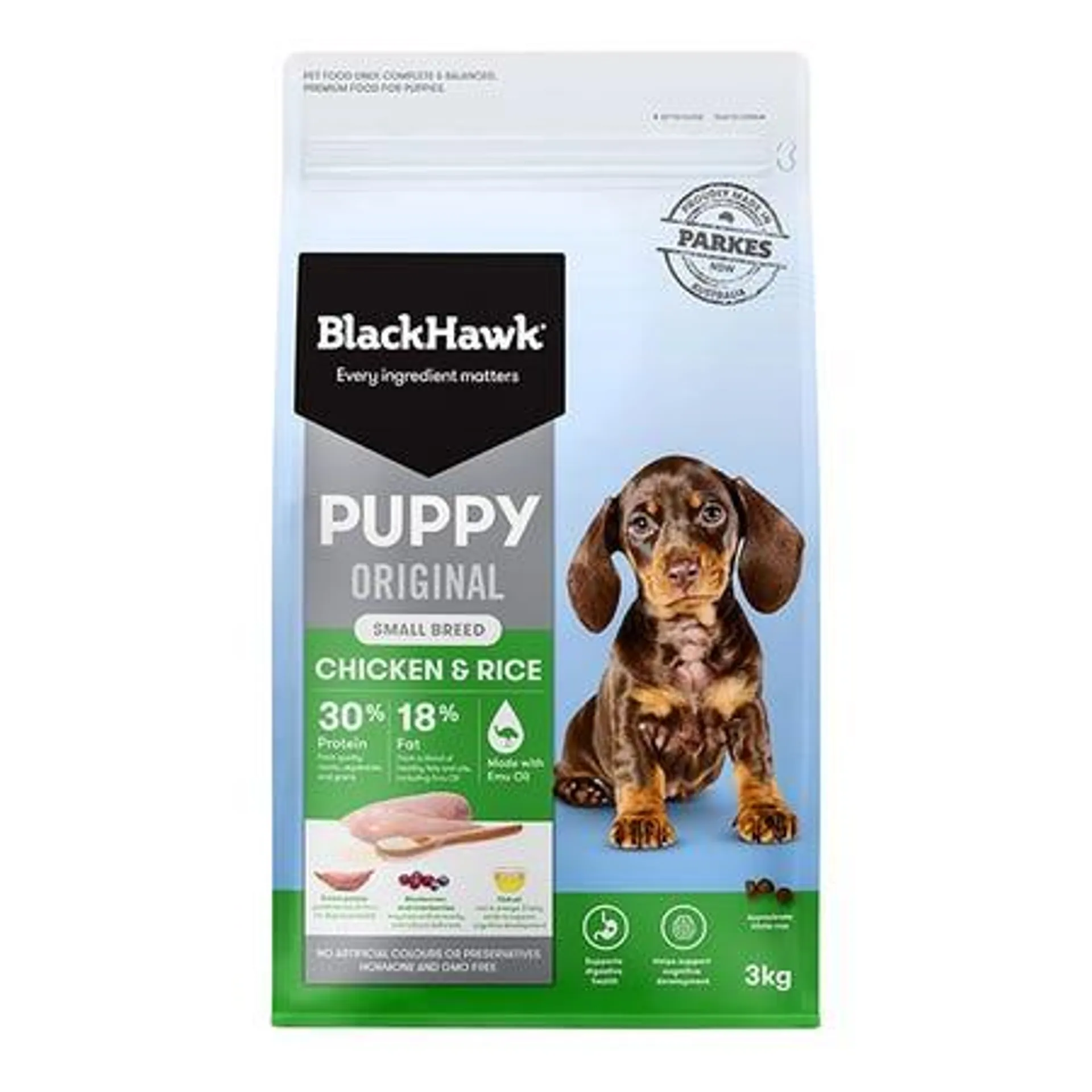 Black Hawk Original Chicken & Rice Small Puppy Food