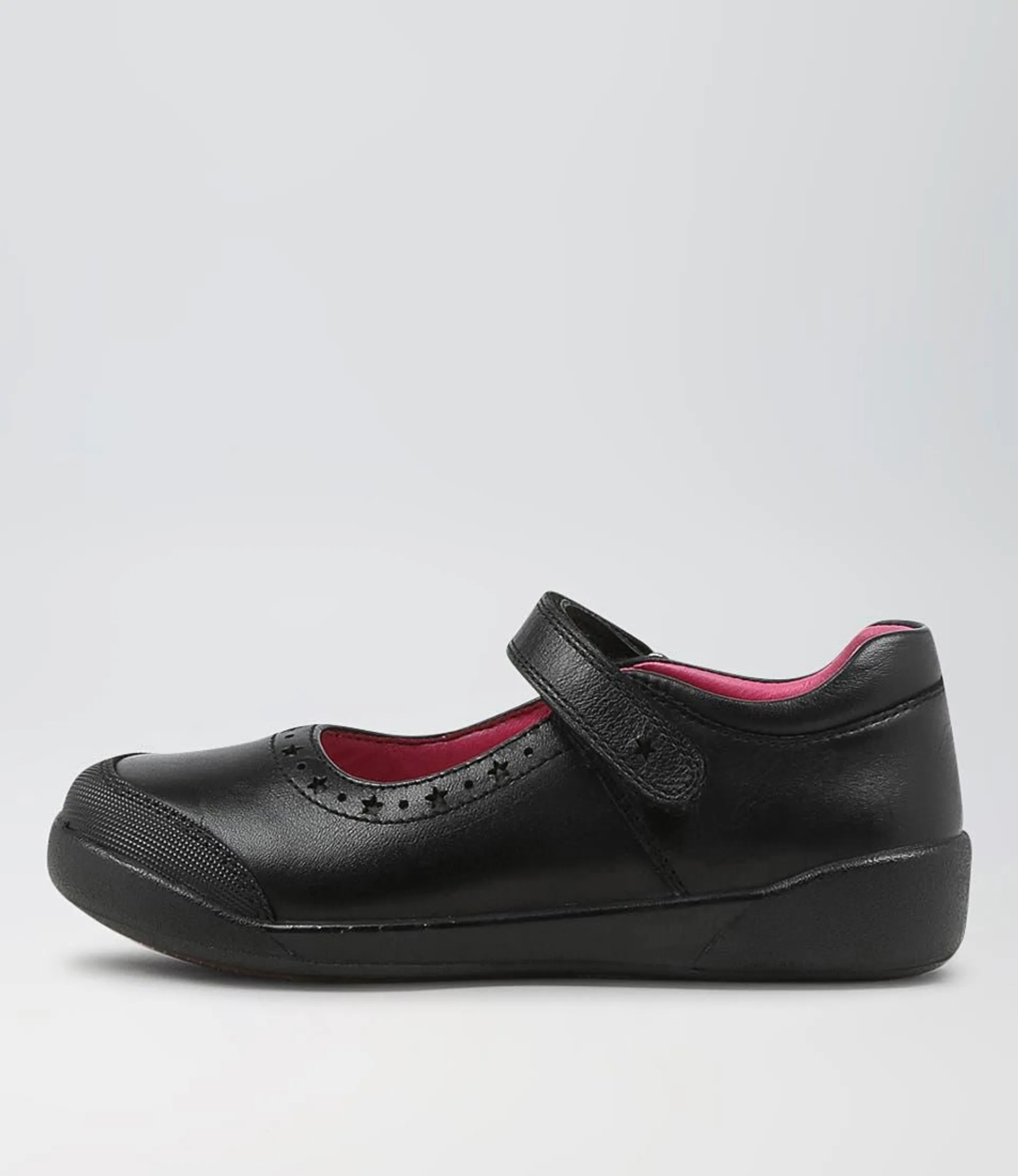 kayley jnr e lol black leather flat shoes