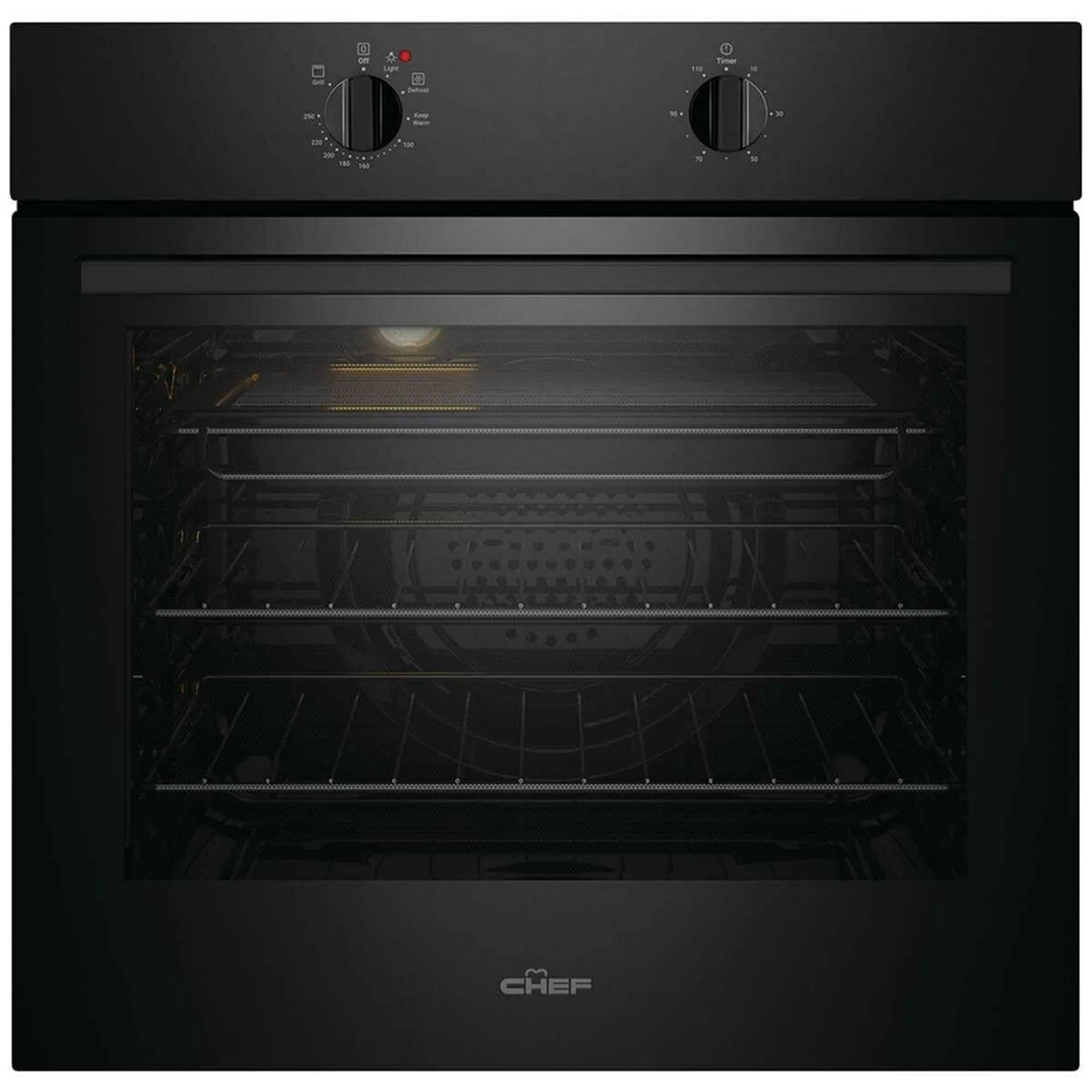 Chef 60cm Electric Multi Function Fan Forced Built-In Oven CVE612DB