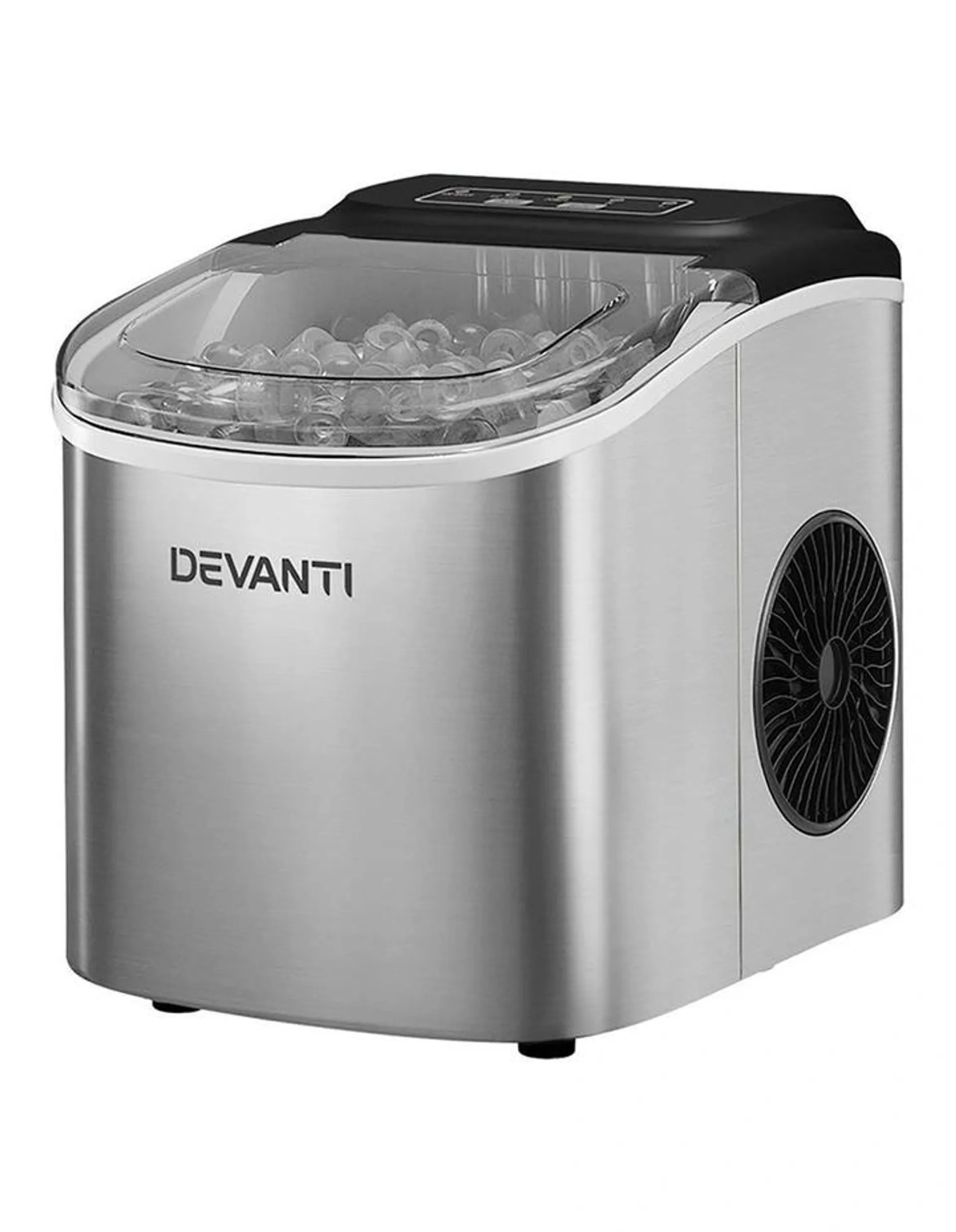 Ice Maker Machine w/Self Cleaning 12kg in Silver