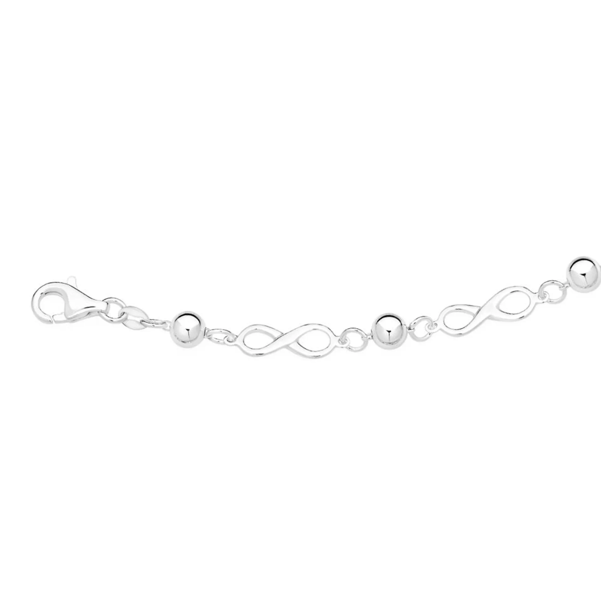 Silver Infinity Ball Bracelet