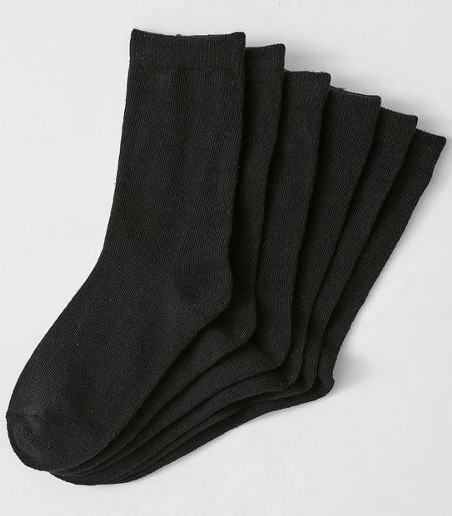 6 Pack Maxx Crew School Socks