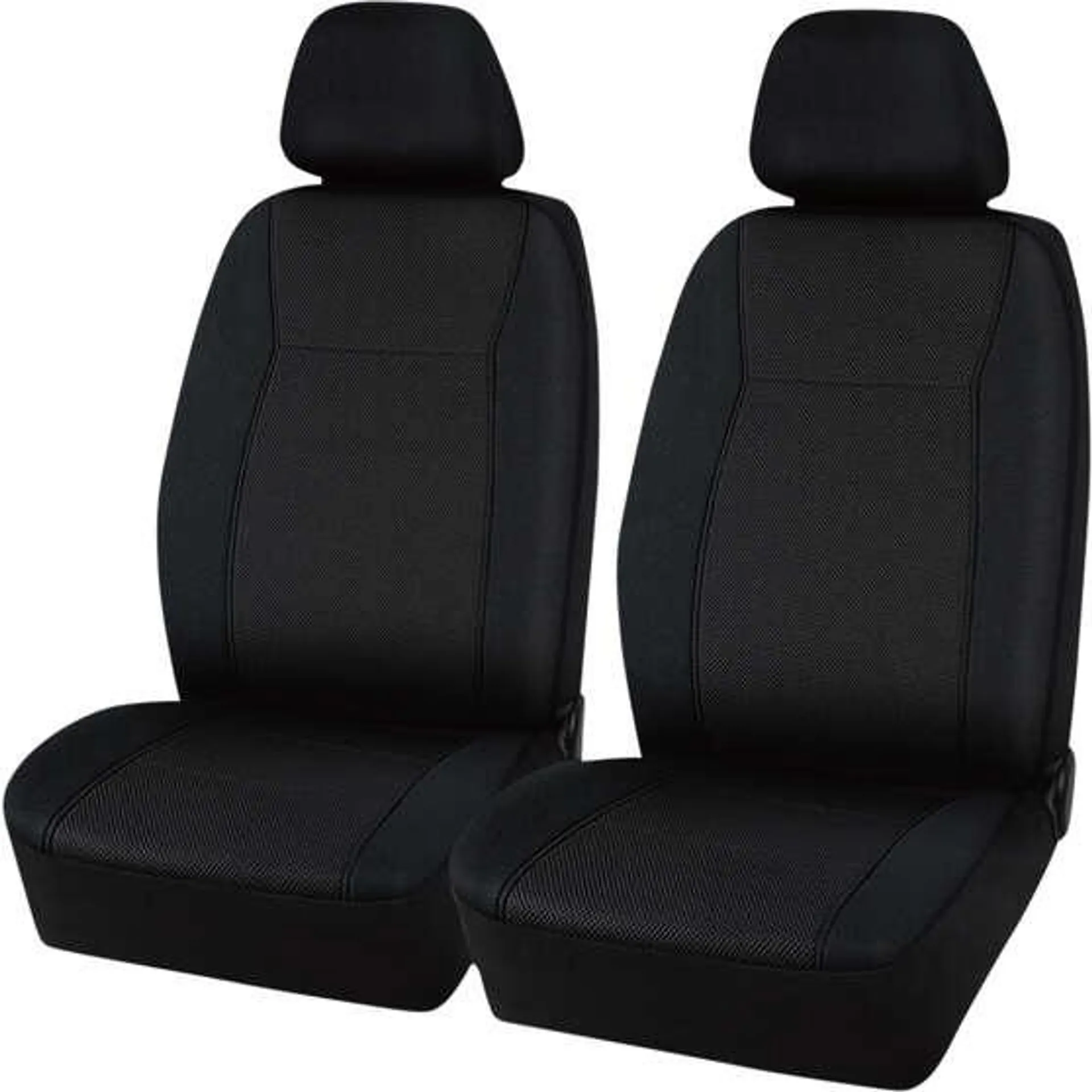 SCA Jacquard Seat Covers Black Adjustable Headrests Airbag Compatible