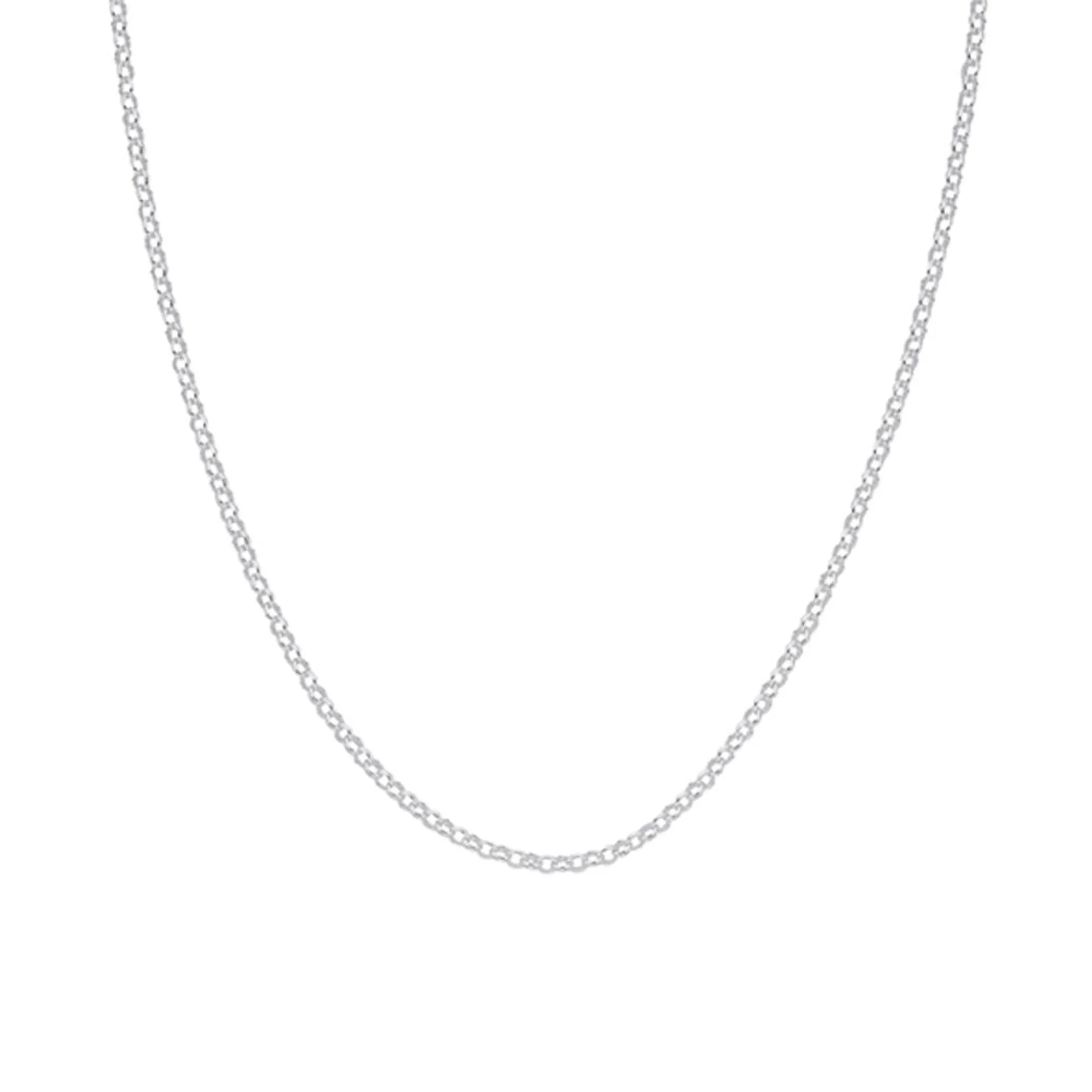 Silver 80cm Round Belcher Chain