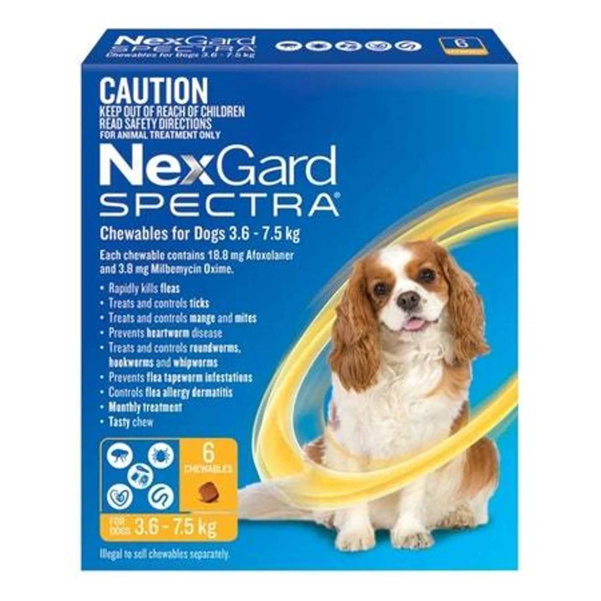 NexGard Spectra for Dogs 3.6 - 7.5kg