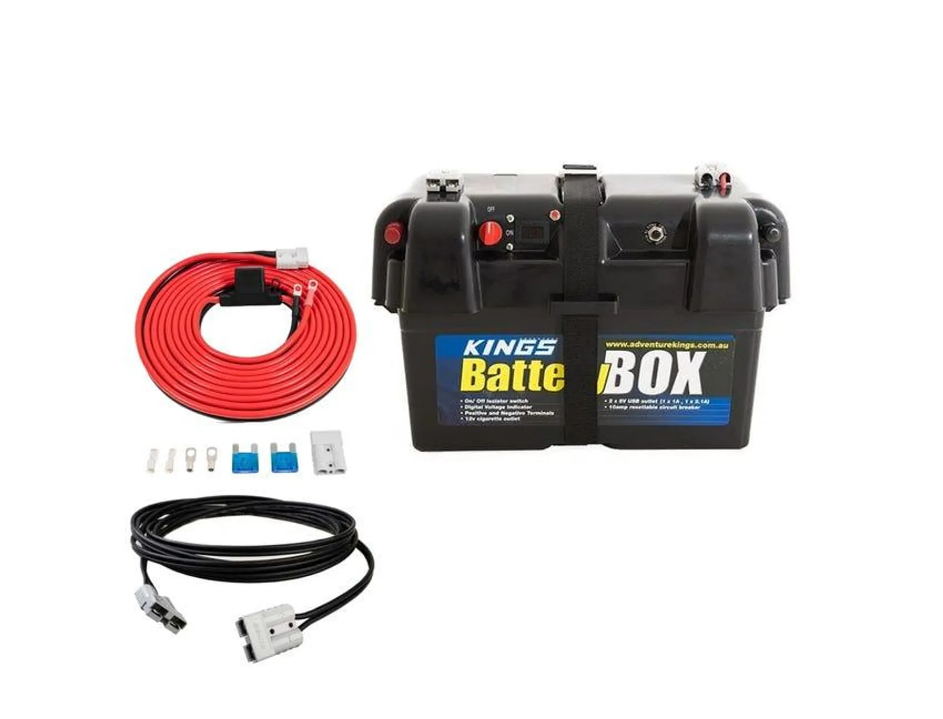 Kings Battery Box + 6m Extension Lead + 50A Wiring Kit