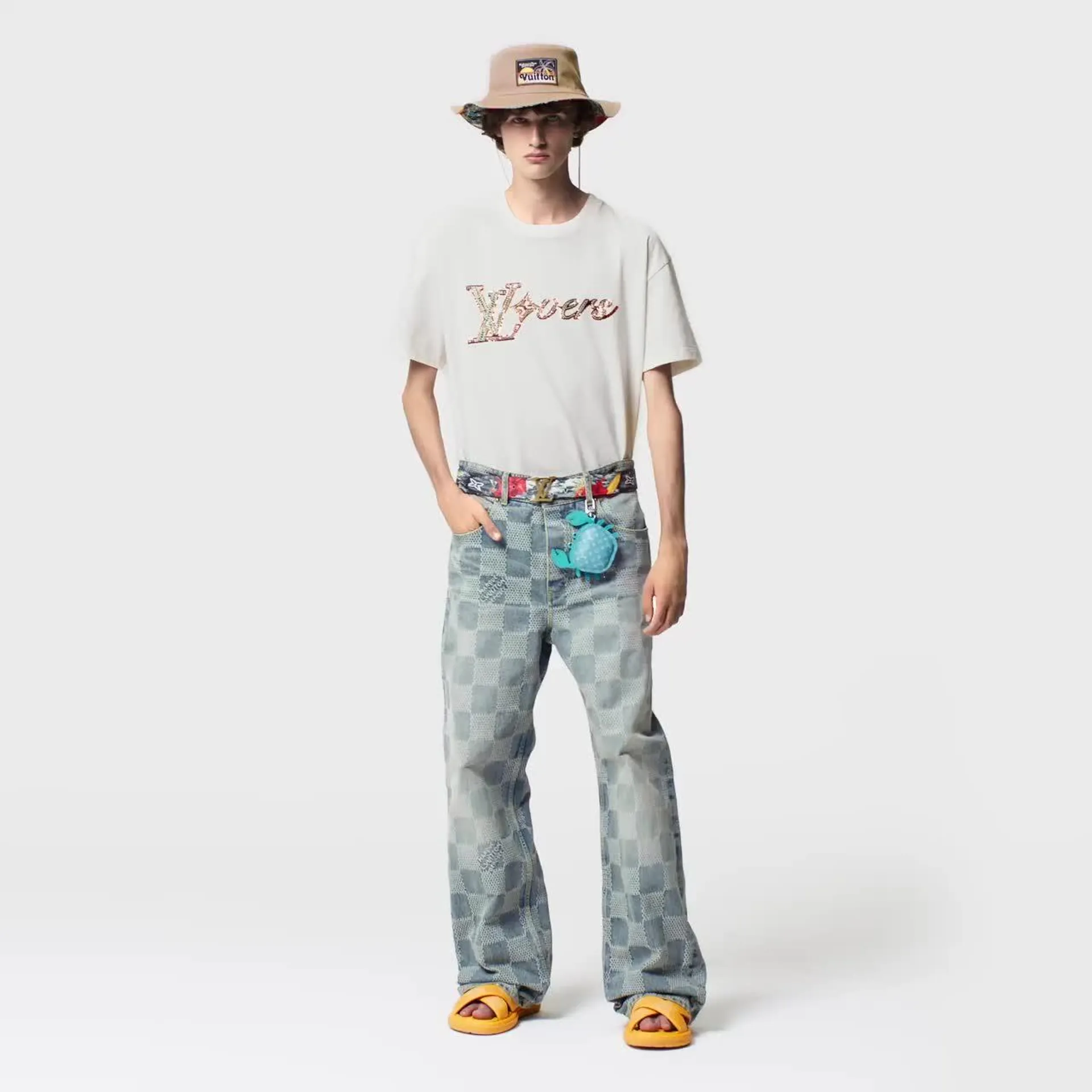 Damier Denim Skate Pants