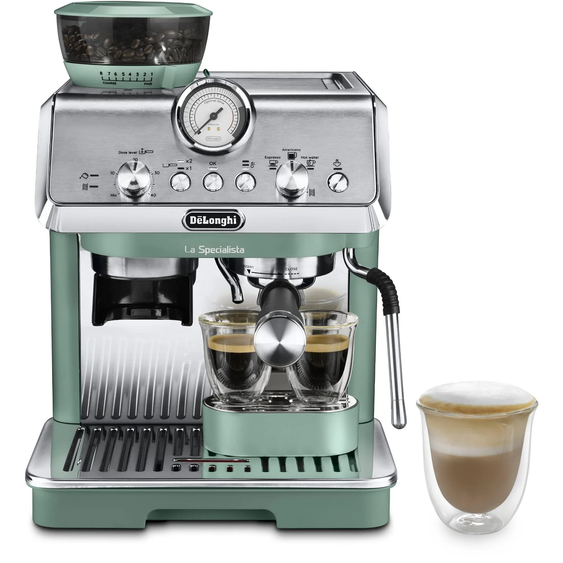 De'Longhi La Specialista Arte Manual Pump Coffee Machine (Toronto Green)