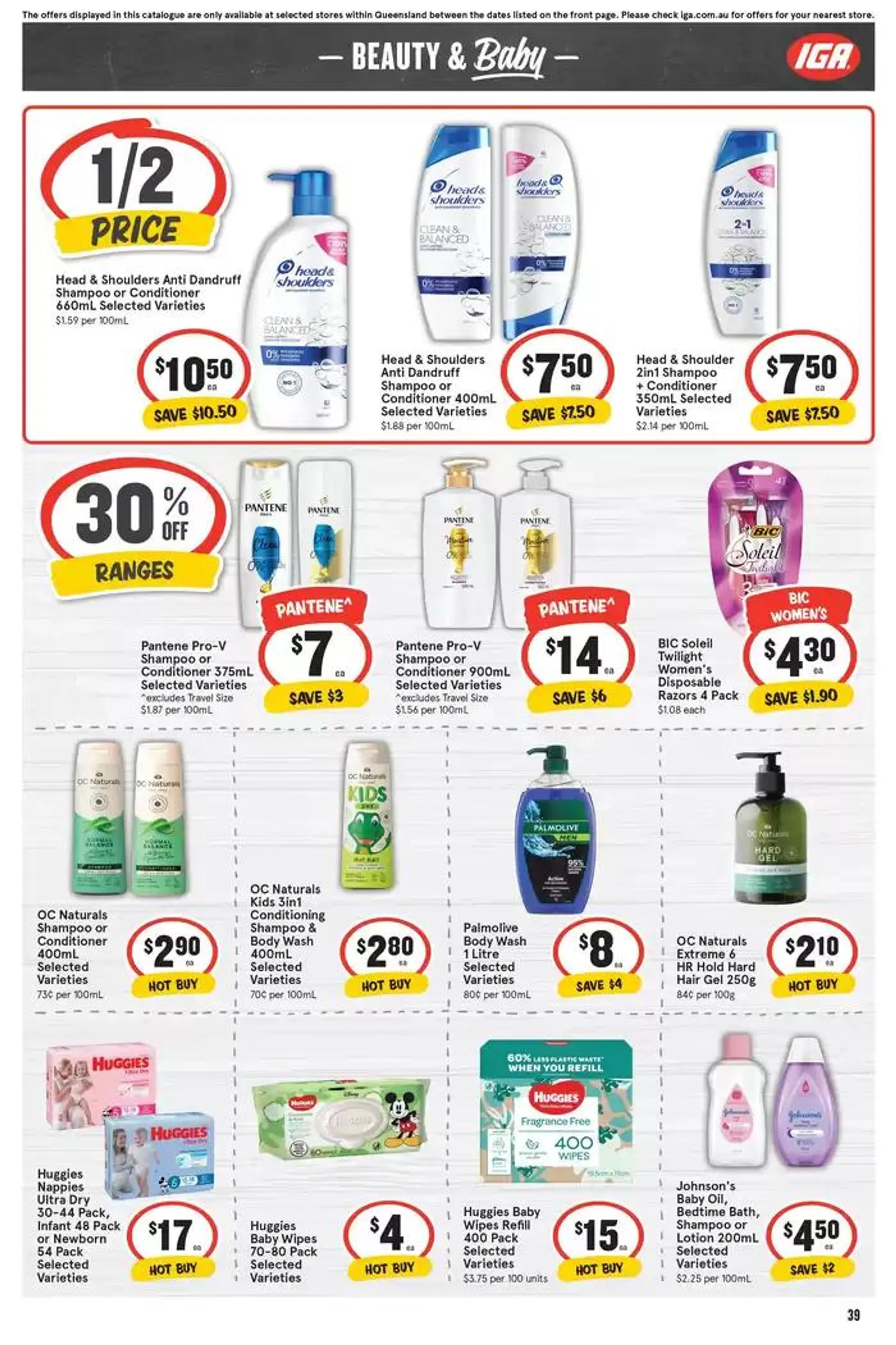 IGA - 1/2 Price - 25/09 - Catalogue valid from 25 September to 1 October 2024 - page 39