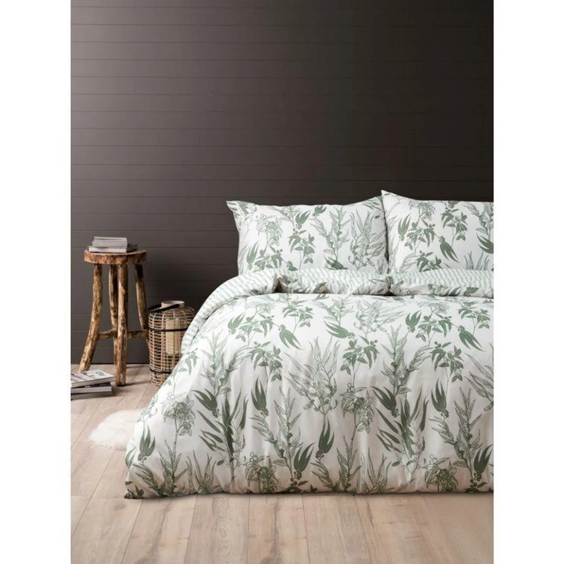 Dri Glo Elba Cotton Quilt Cover Set Green