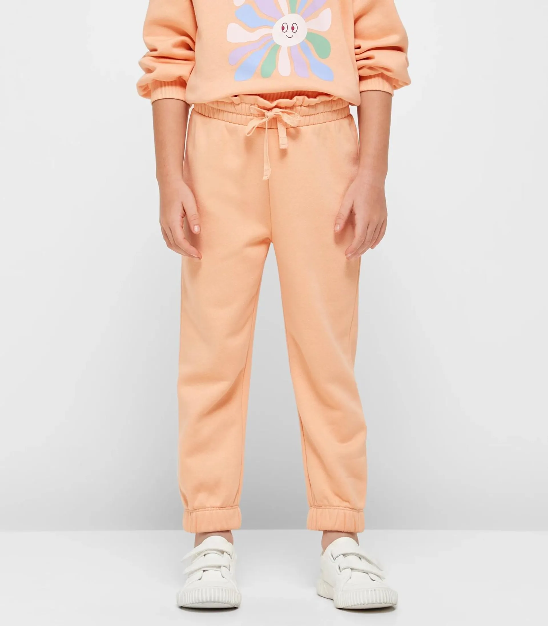 Paperbag Waist Trackpants - Pale Orange