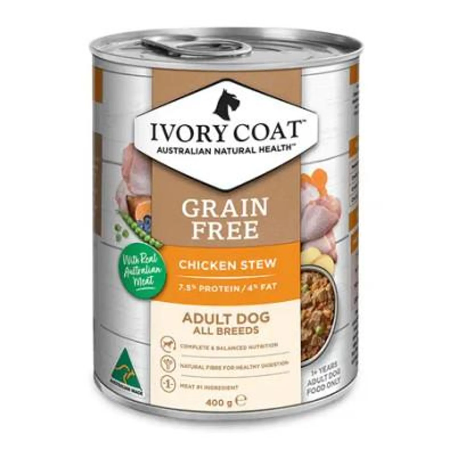 Ivory Coat Wet Dog Food Chicken Stew