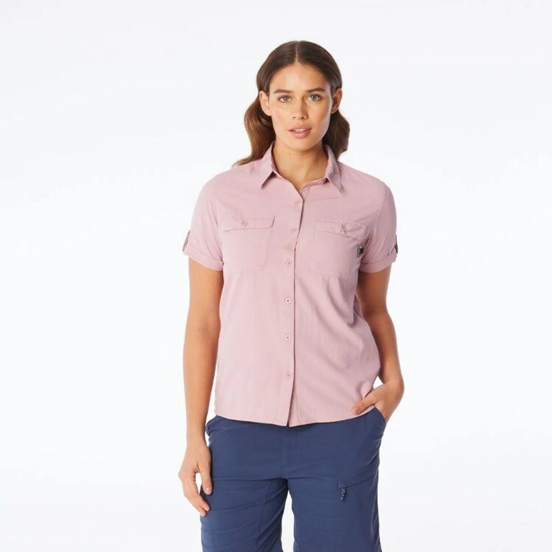 Mountain Designs Women's Wilpena Short Sleeve Shirt Mauve