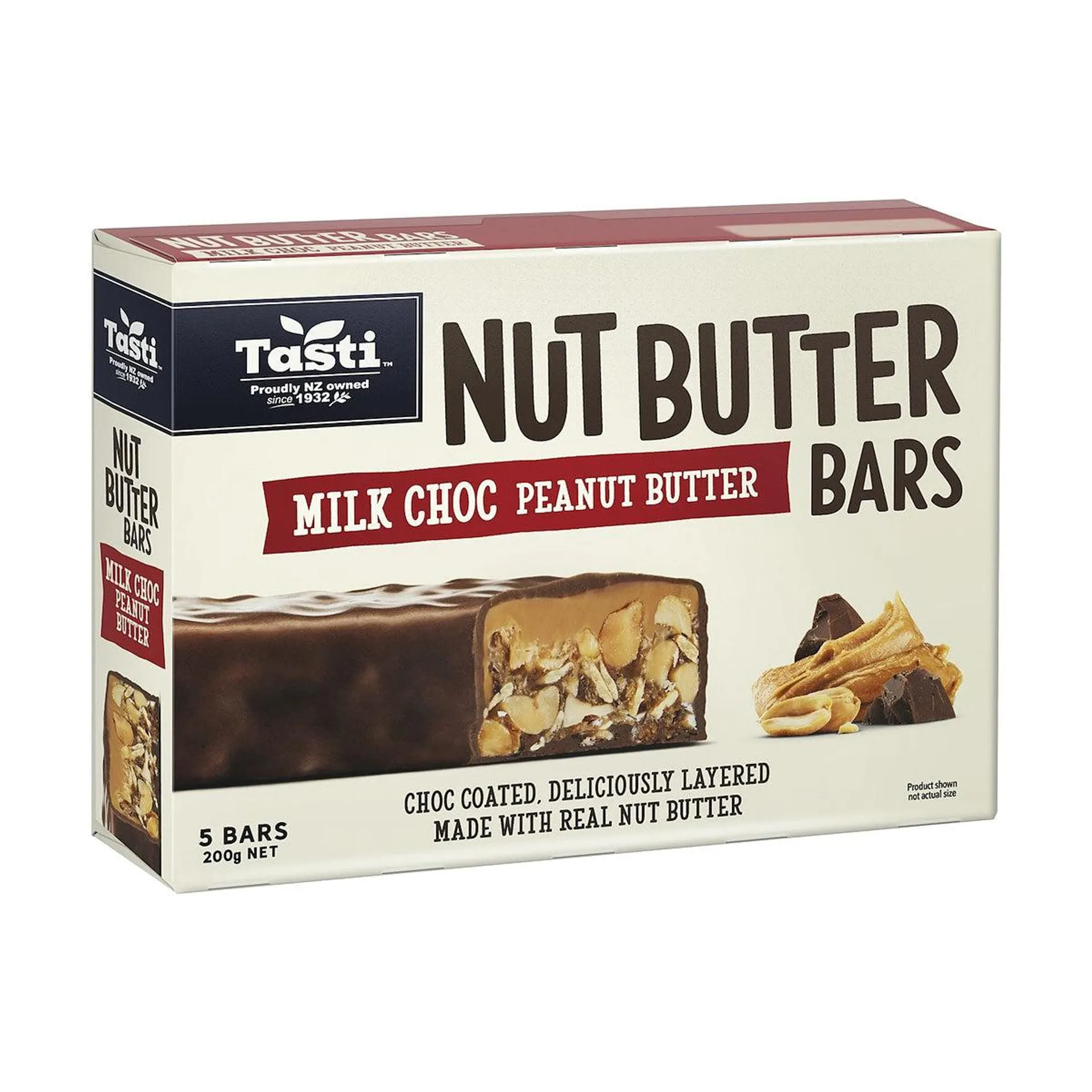 Tasti Milk Choc Peanut Butter Bars 200g 5pk