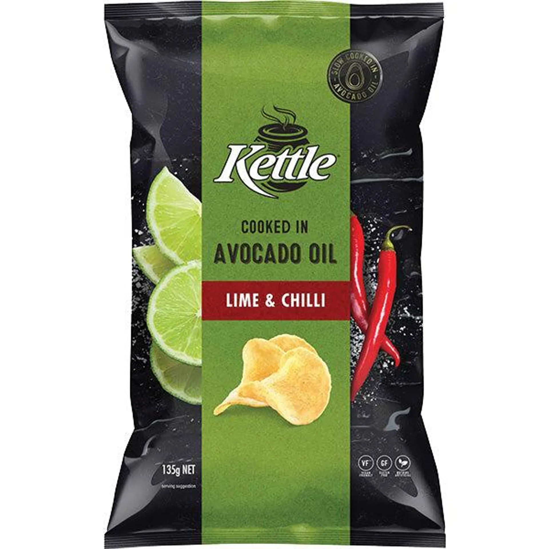 Kettle Lime & Chilli Chips with Avocado Oil 135g