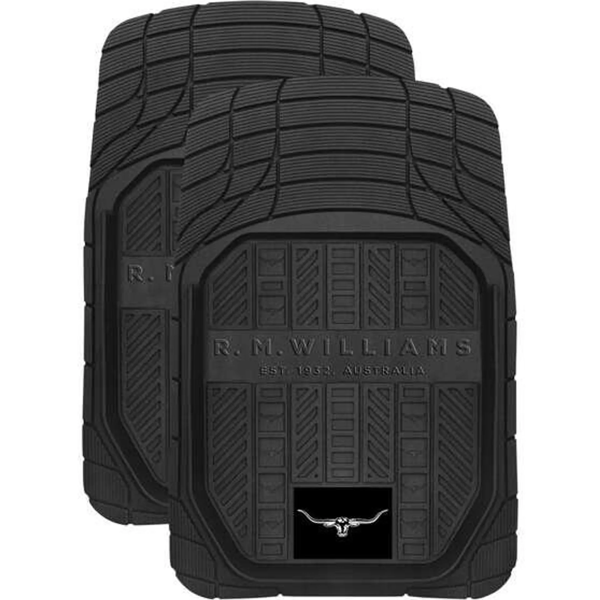 R.M.Williams Car Floor Mats Black Front Pair